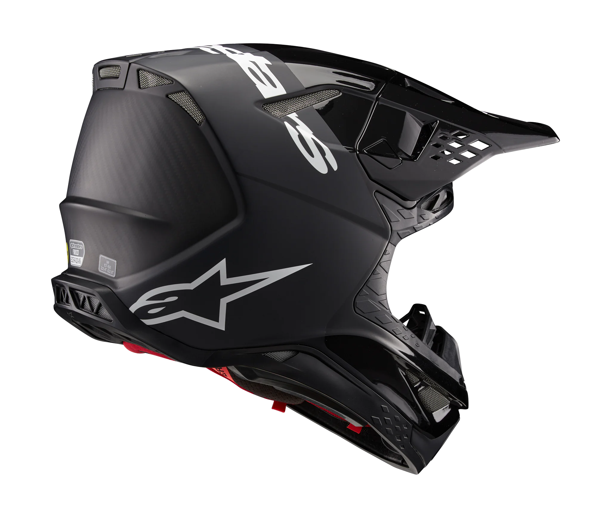 Alpinestars Crosshelm S-M10 Flood - Zwart / Donker Grijs