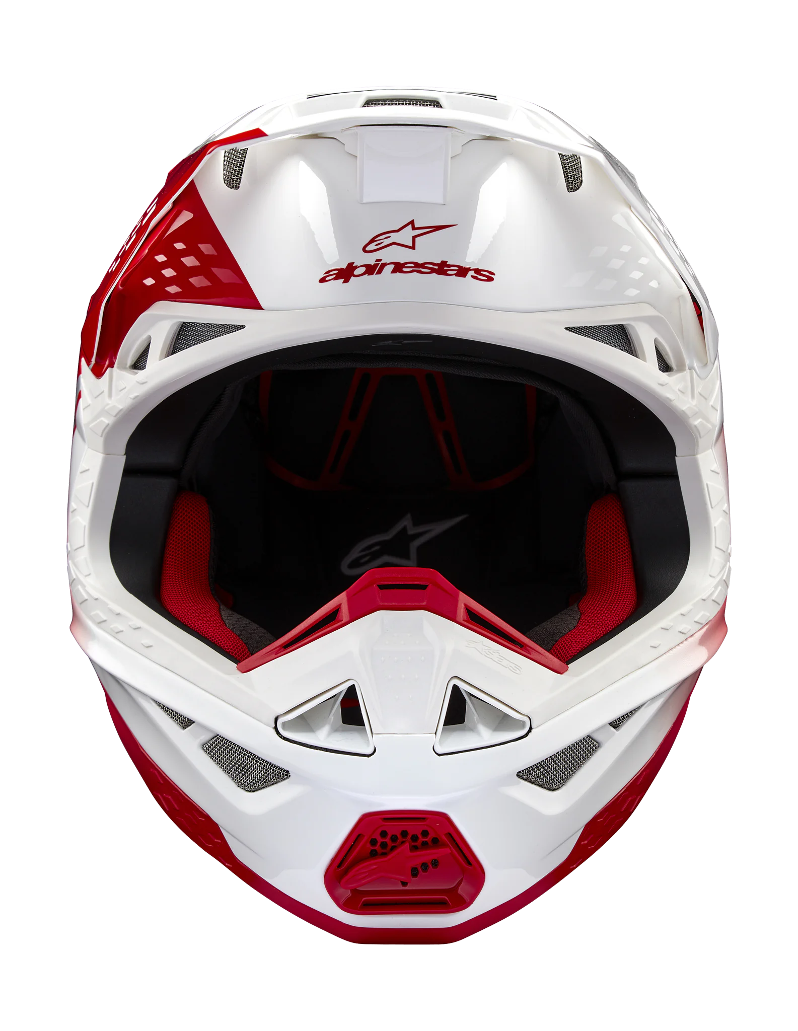 Alpinestars Crosshelm S-M10 Unite - Glans Rood / Wit