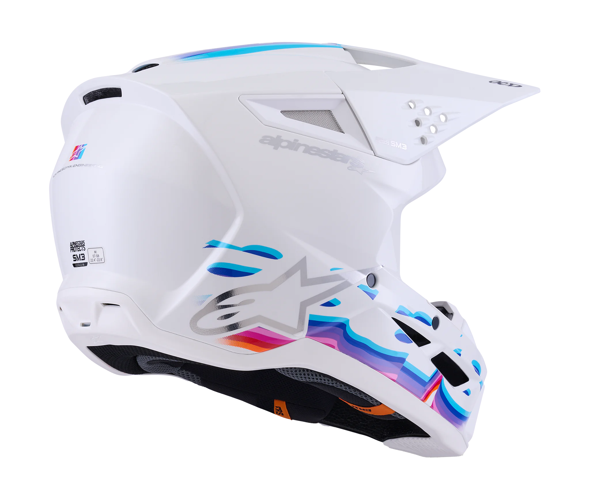 Alpinestars Crosshelm S-M3 Force - Wit