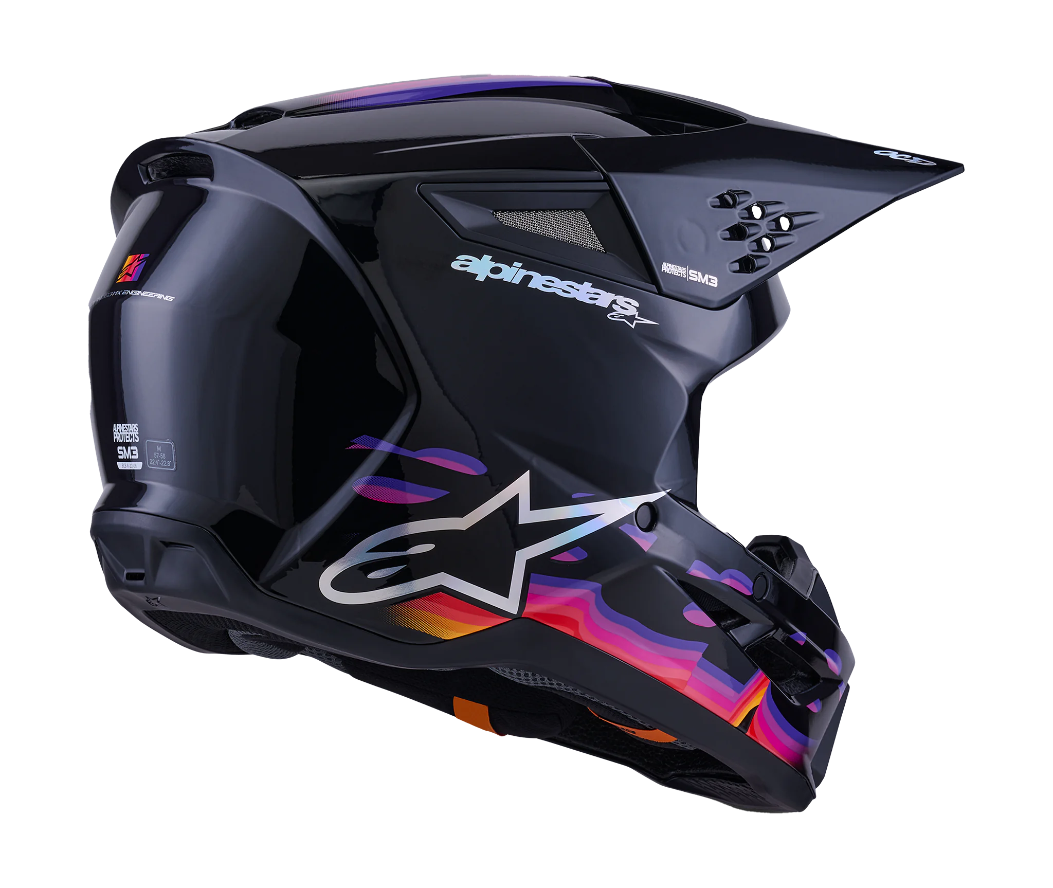 Alpinestars Crosshelm S-M3 Force - Zwart