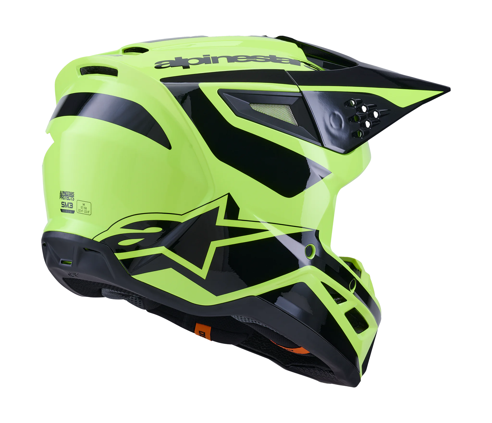 Alpinestars Crosshelm S-M3 Heat - Fluo Geel / Zwart