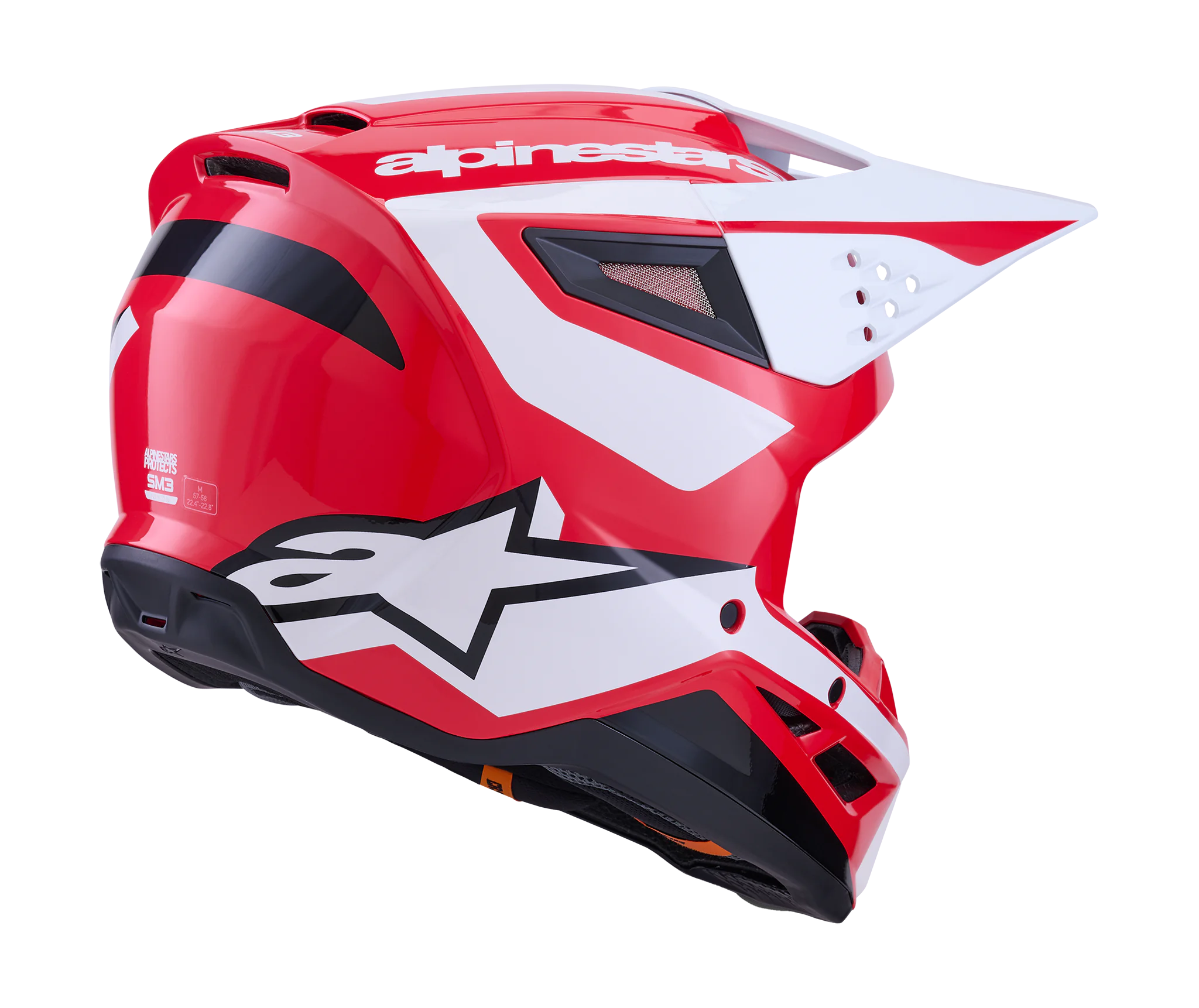 Alpinestars Crosshelm S-M3 Heat - Rood / Wit / Zwart