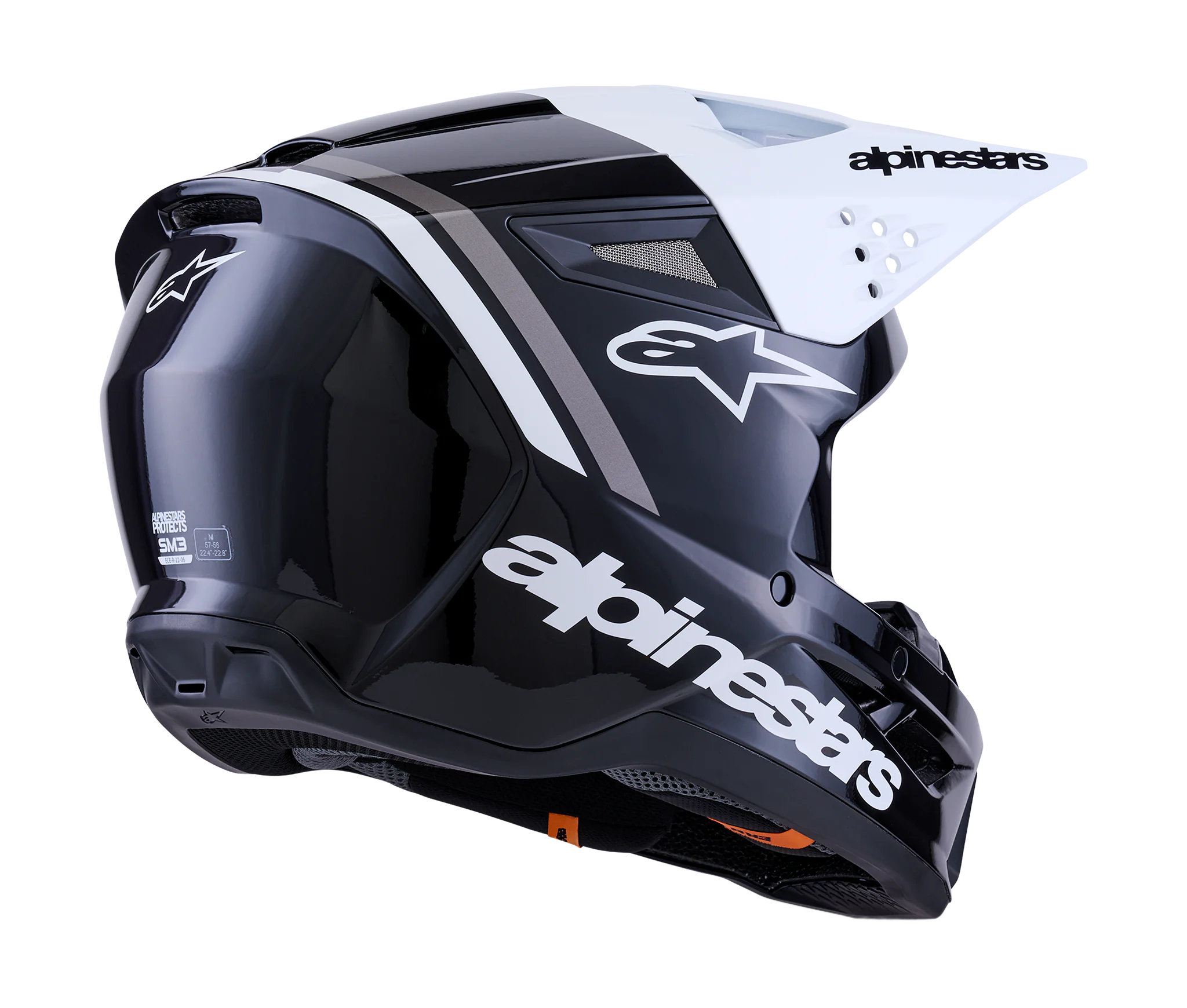 Alpinestars Crosshelm S-M3 Radium - Zwart / Wit / Grijs