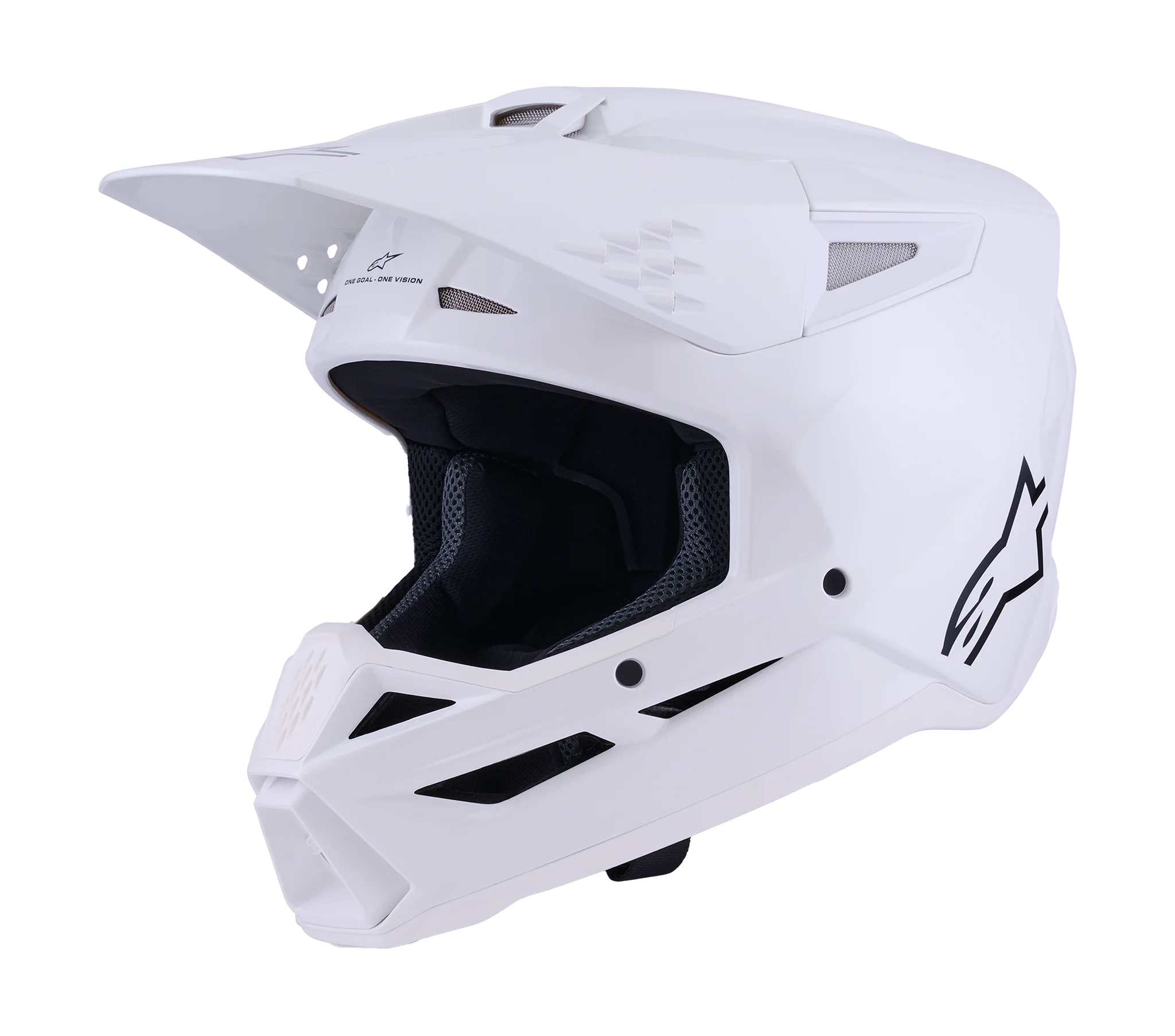 Alpinestars Crosshelm S-M3 Solid - Glans Wit