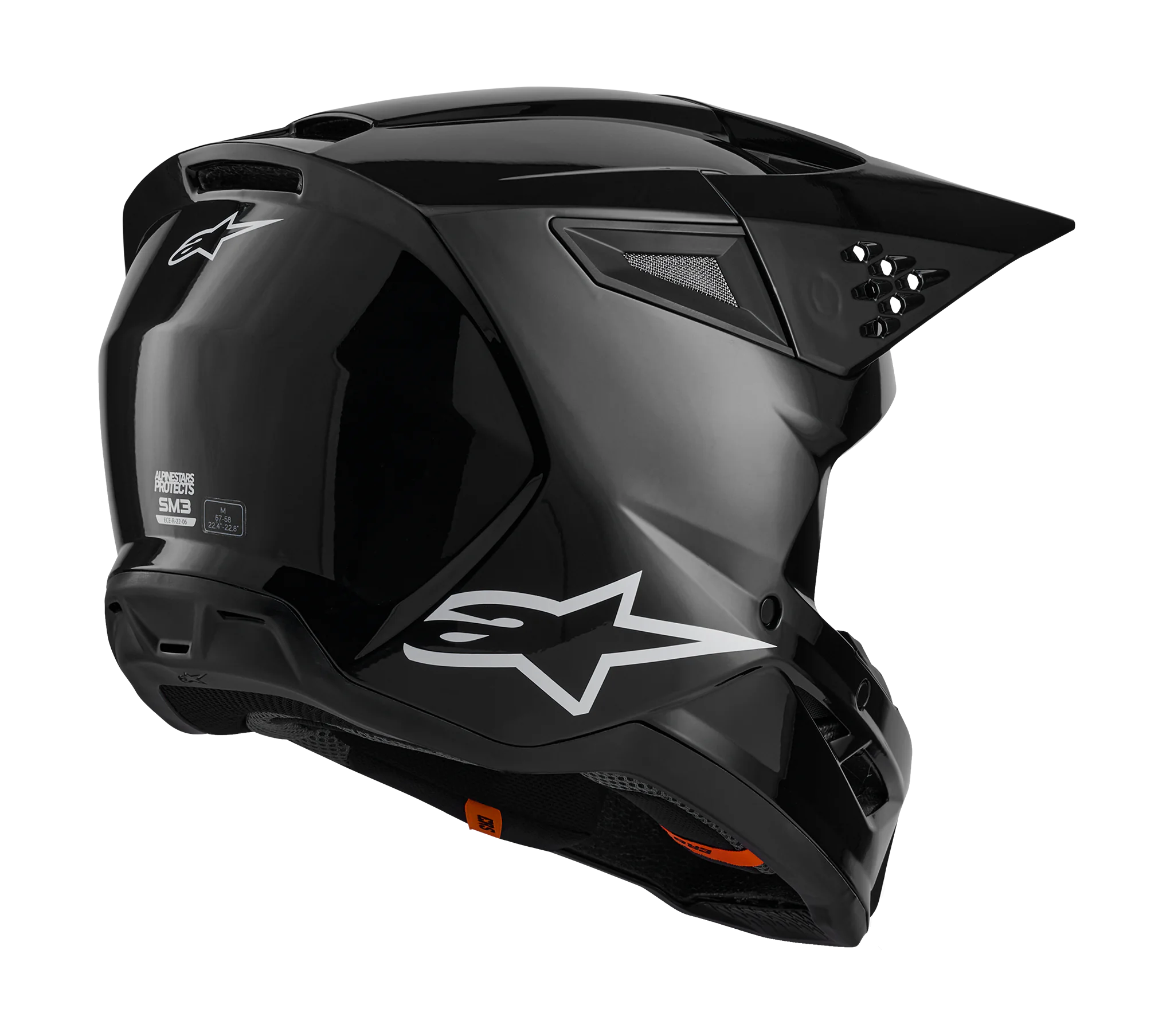 Alpinestars Crosshelm S-M3 Solid - Glans Zwart