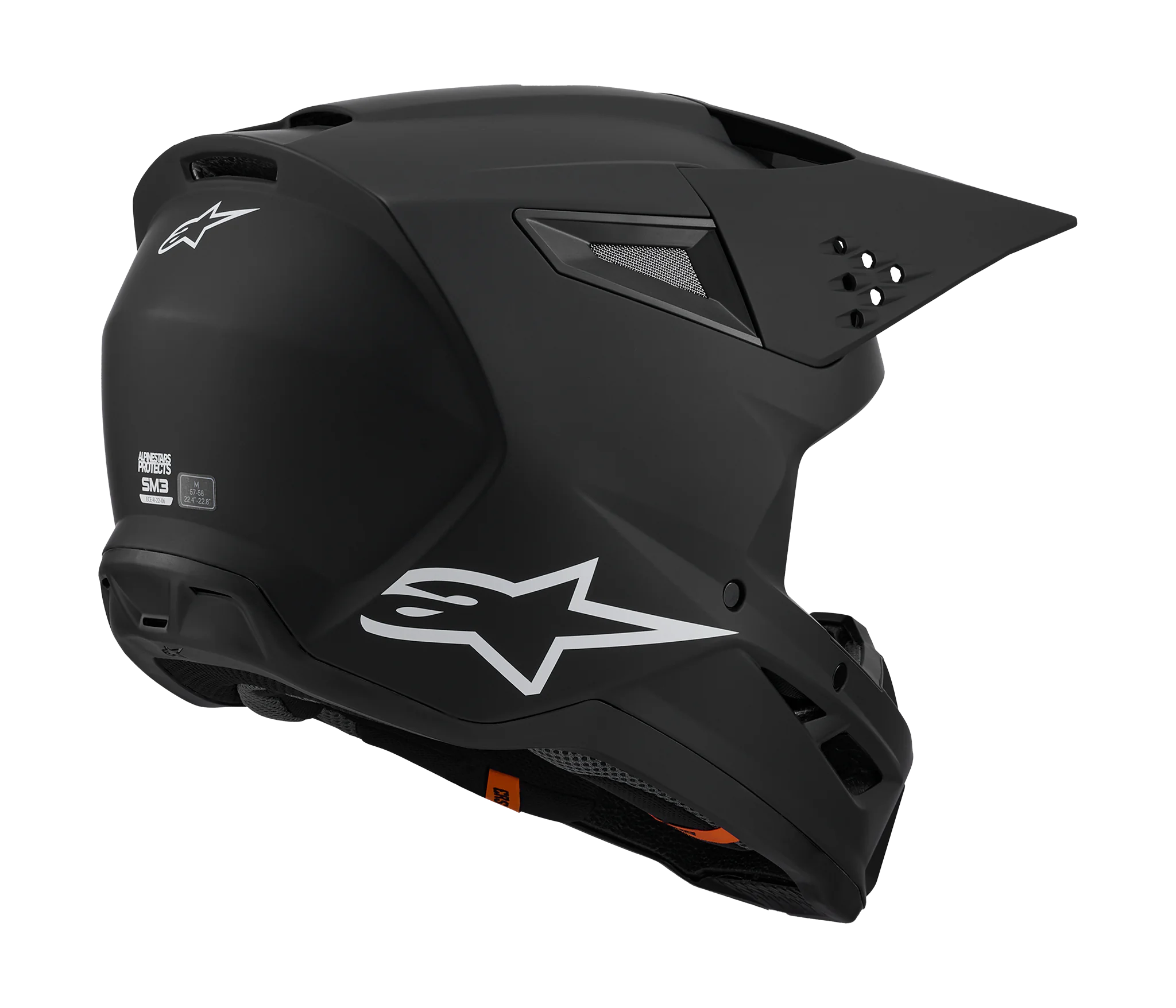 Alpinestars Crosshelm S-M3 Solid - Mat Zwart