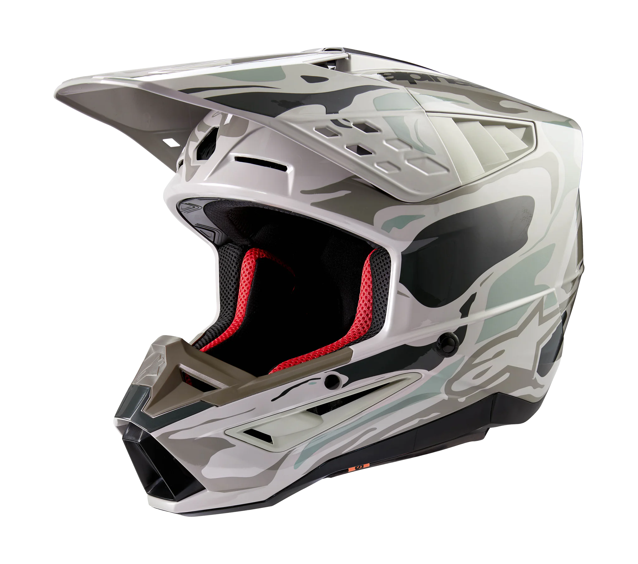 Alpinestars Crosshelm S-M5 Mineral - Glans Grijs / Groen