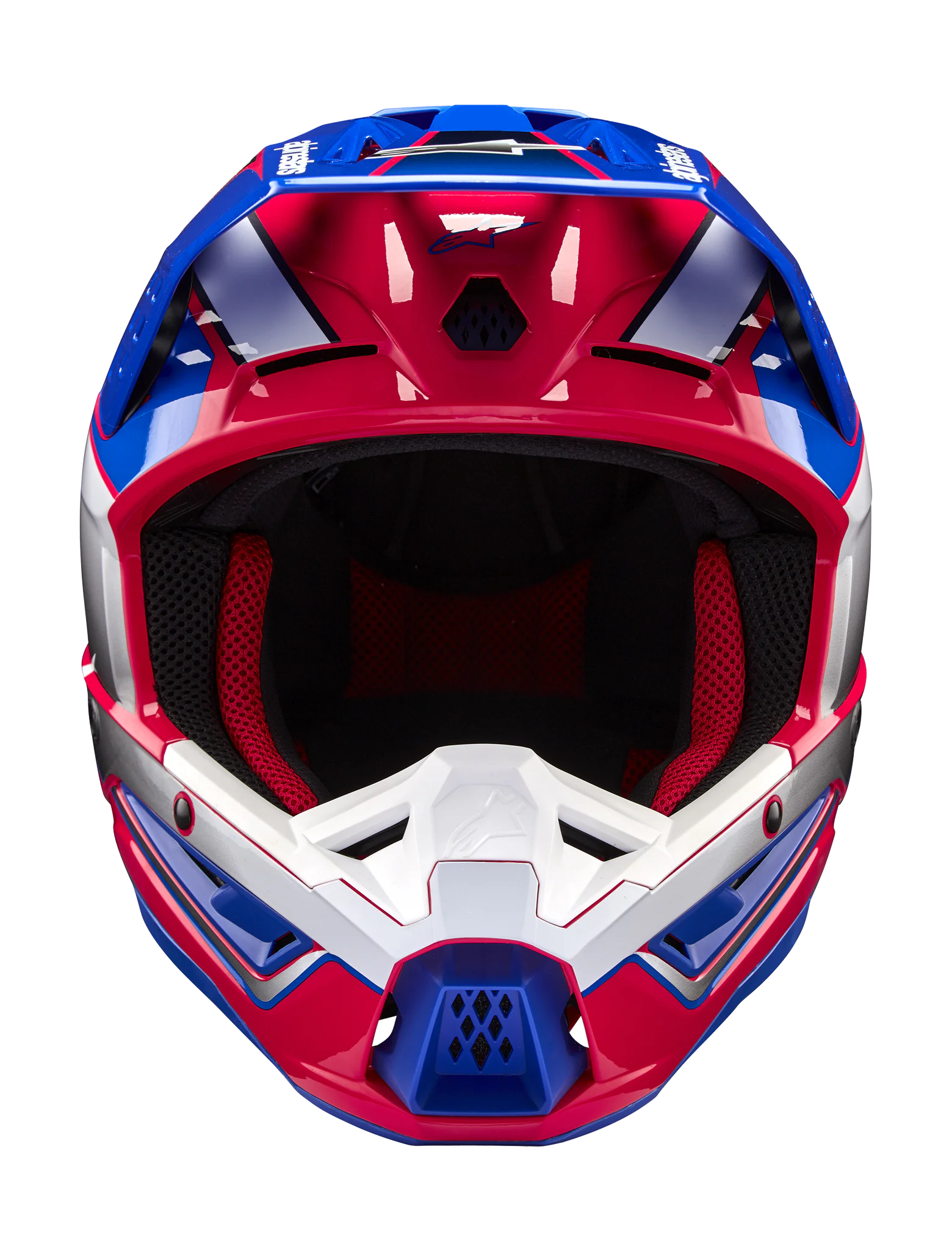 Alpinestars Crosshelm S-M5 Sail - Glans Wit / Diva Roze / Blauw