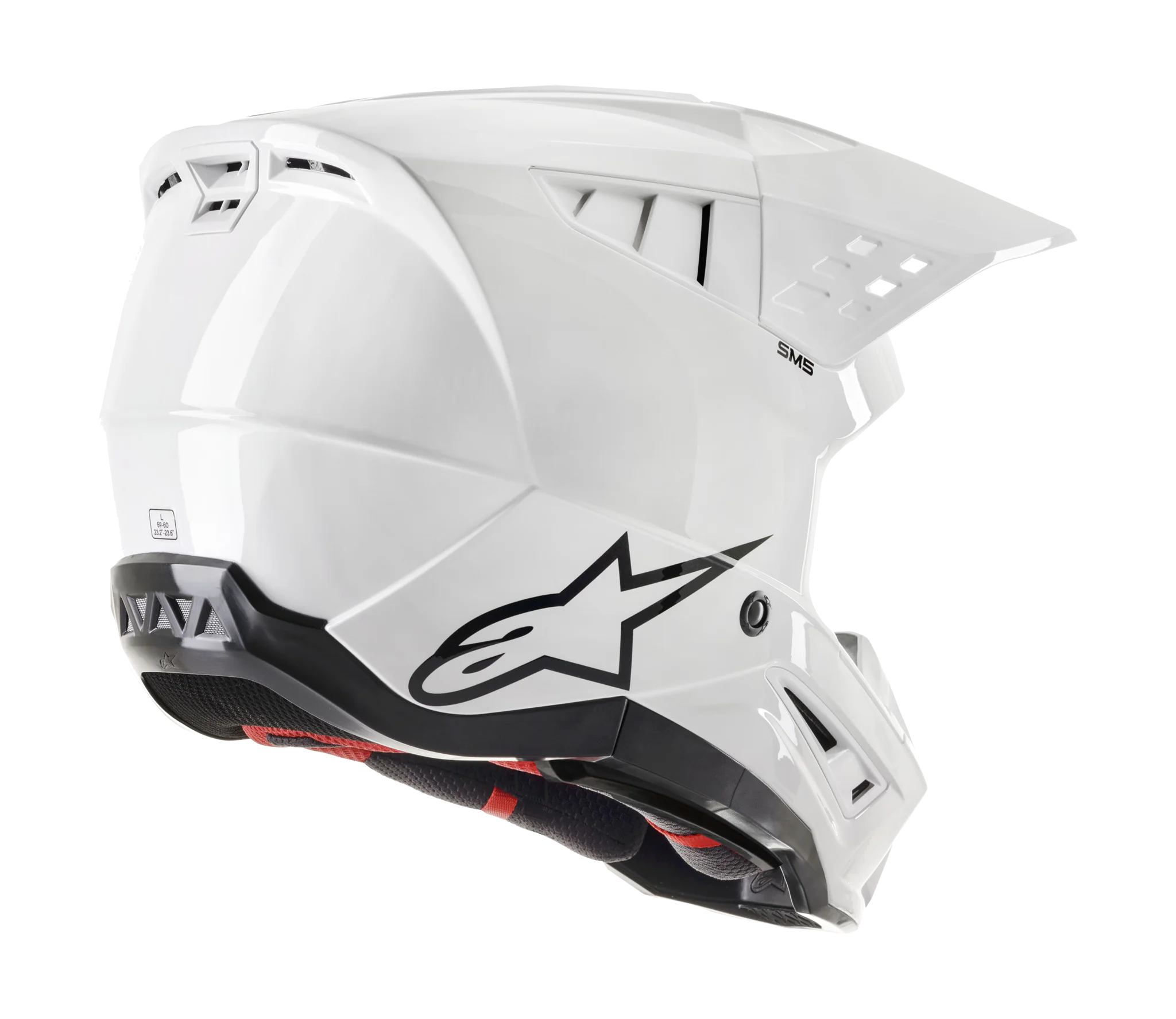 Alpinestars Crosshelm S-M5 Solid - Glans Wit