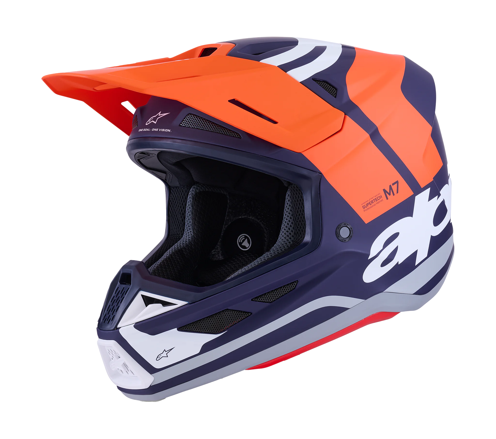 Alpinestars Crosshelm S-M7 Core - Oranje / Blauw