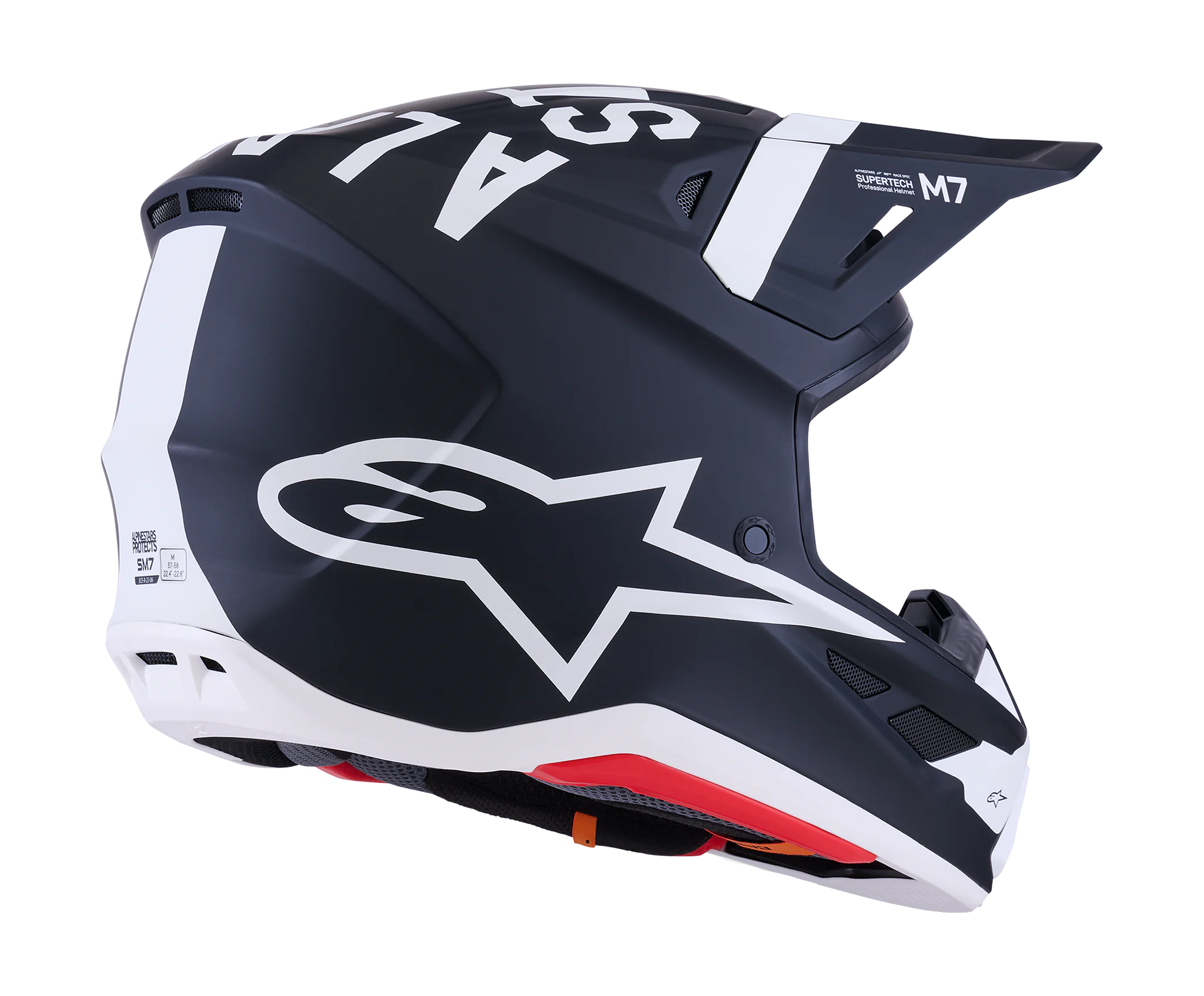 Alpinestars Crosshelm S-M7 Dasher - Zwart / Wit