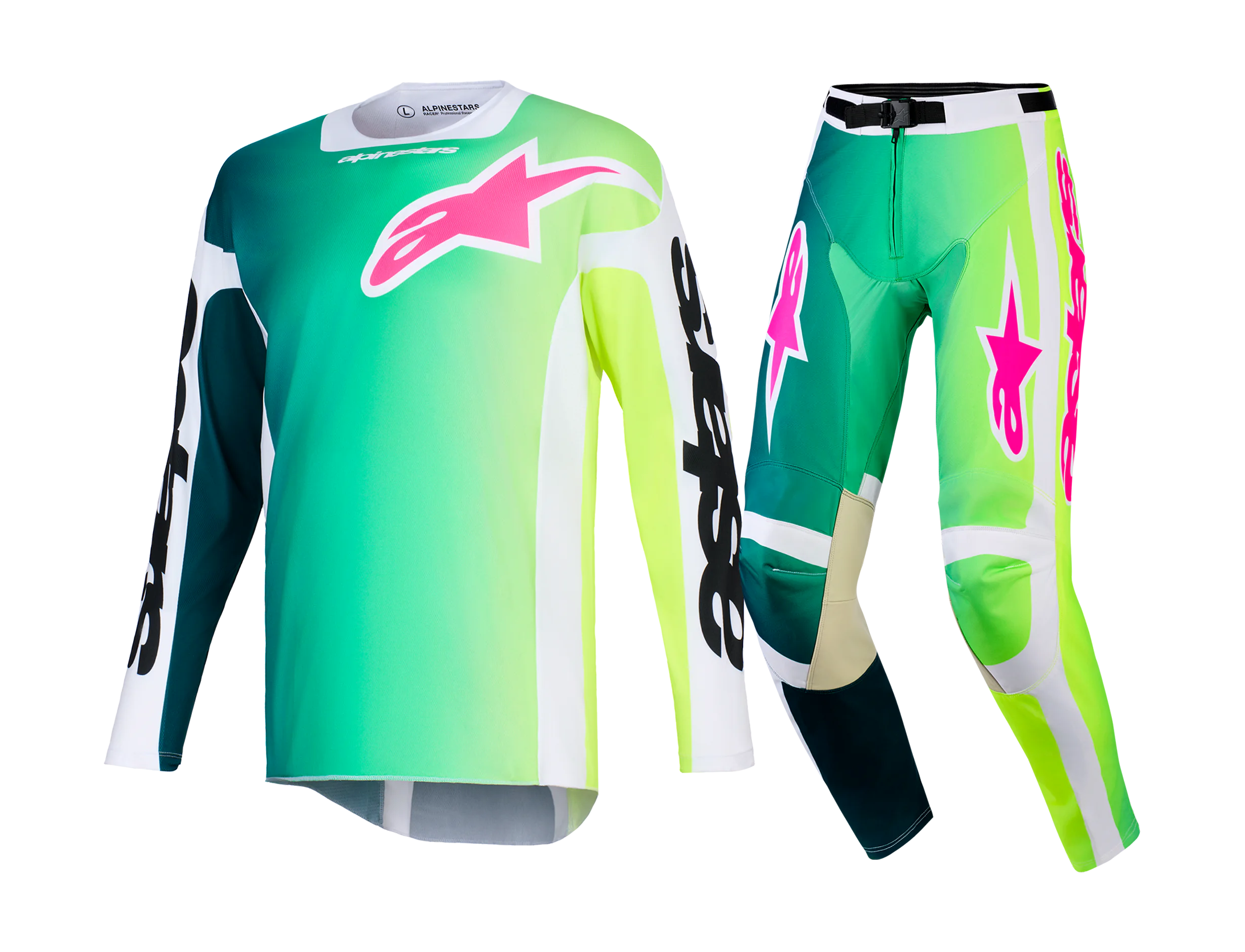 Alpinestars Crosskleding 2026 Racer Portl - Groen / Wit / Zwart