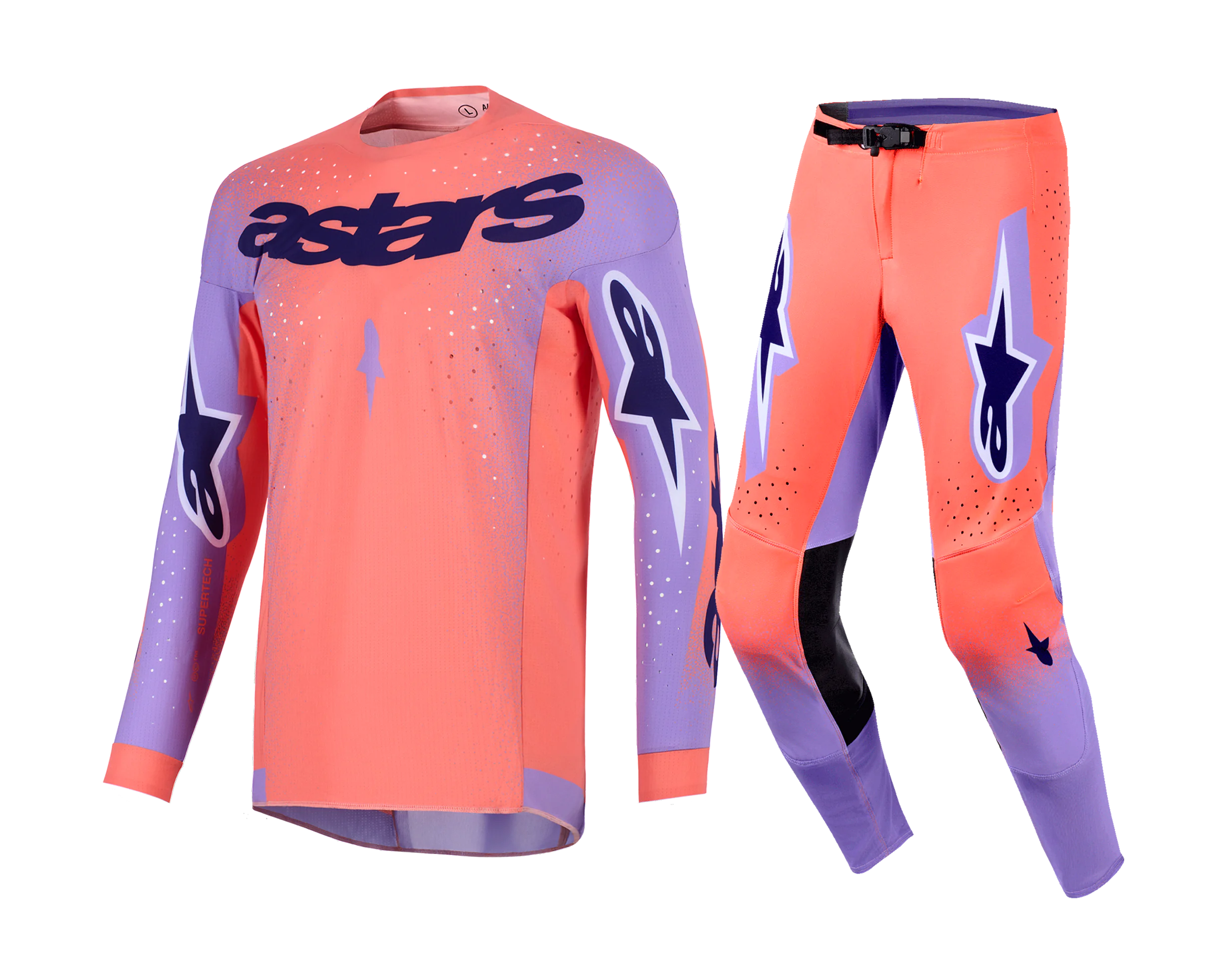 Alpinestars Crosskleding 2026 Supertech Scenz - Hot Coral / Paars