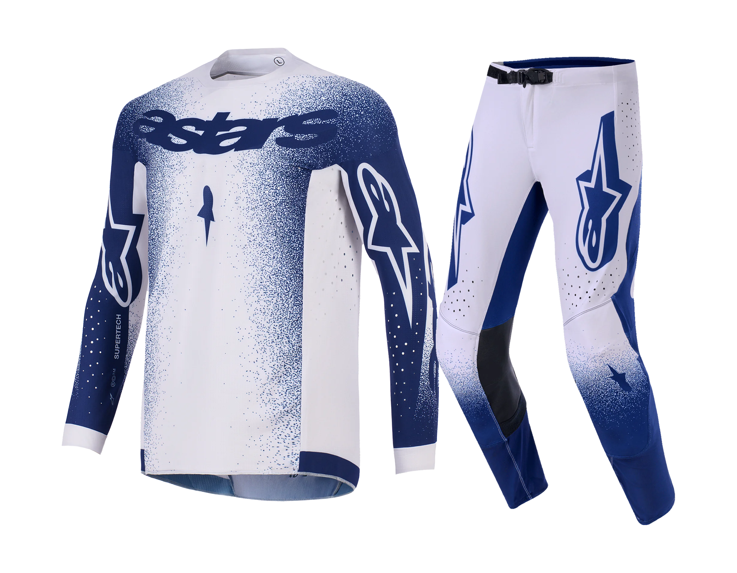 Alpinestars Crosskleding 2026 Supertech Scenz - Licht Grijs / Donker Blauw