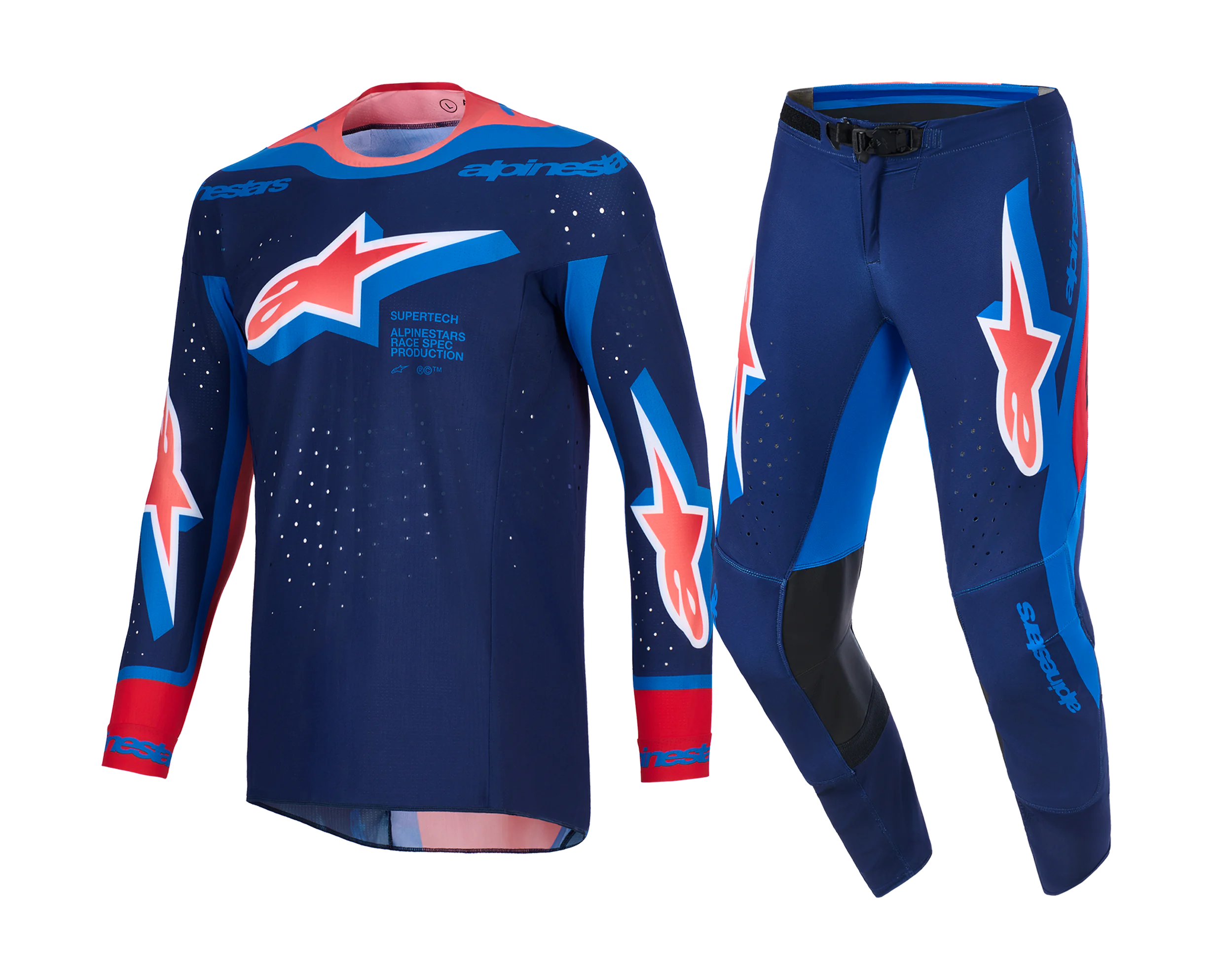 Alpinestars Crosskleding 2026 Supertech Vista - Donker Navy / Hot Coral / Cobalt