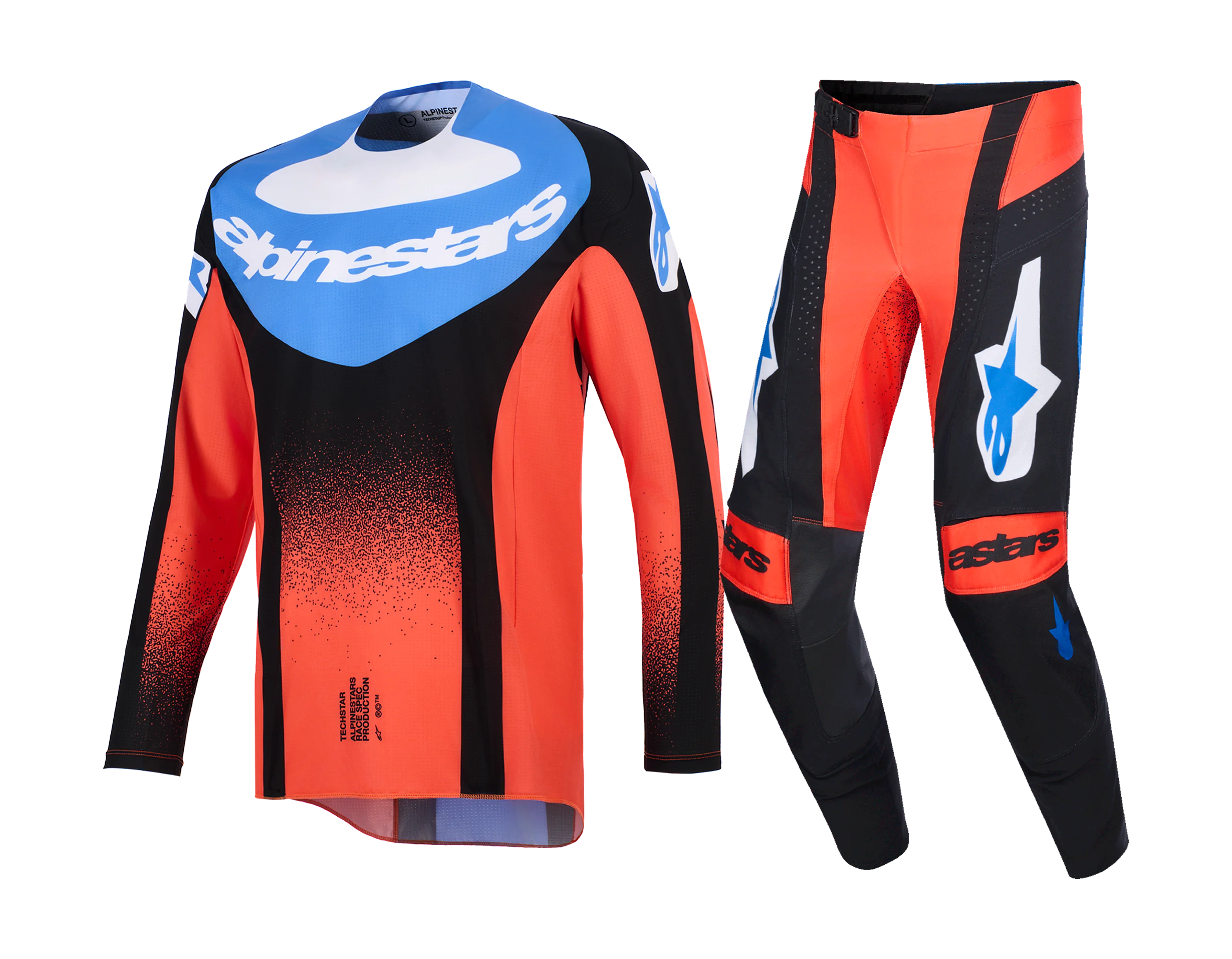 Alpinestars Crosskleding 2026 Techstar Knif - Oranje / Zwart / Ucla / Blauw