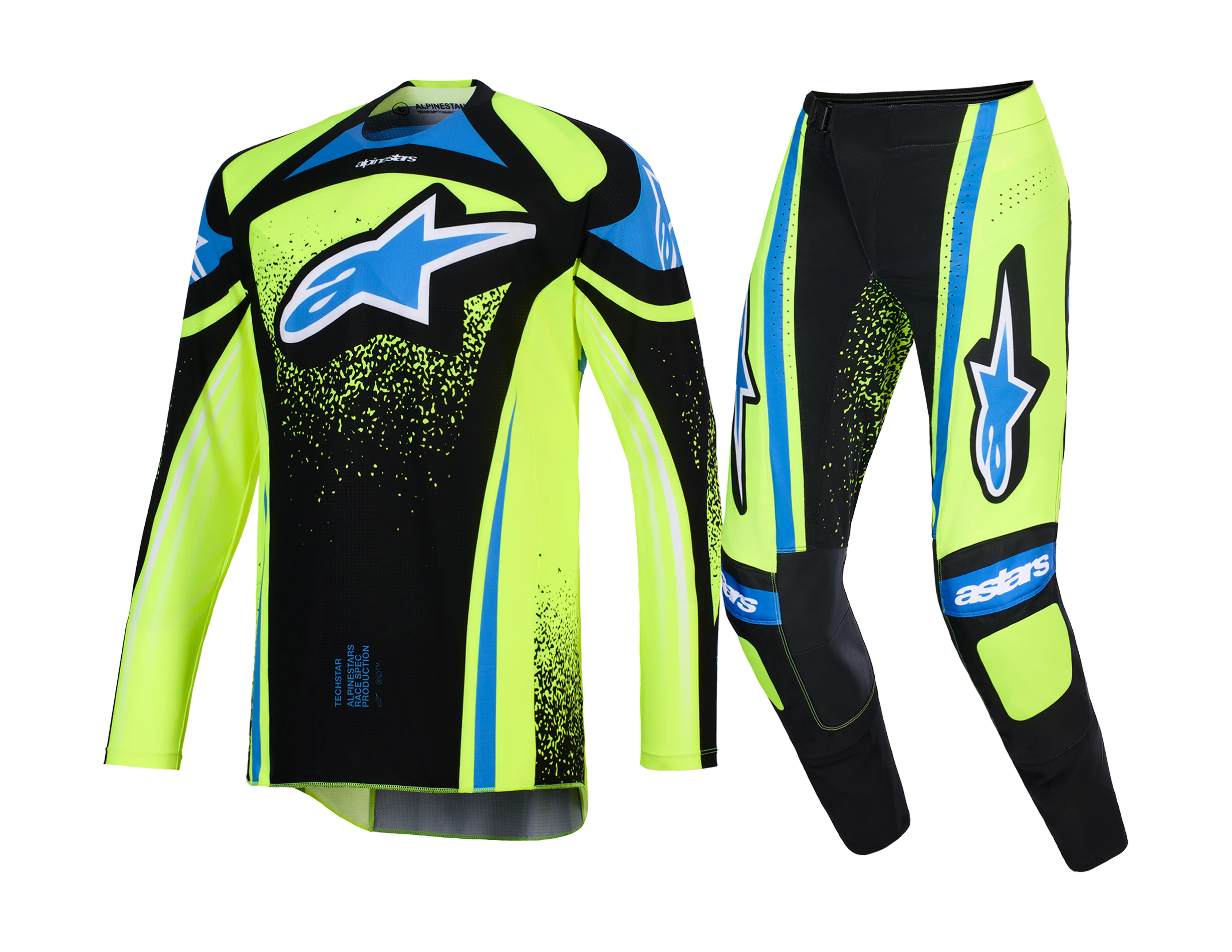 Alpinestars Crosskleding 2026 Techstar Nomur - Donker Navy / Fluo Geel / Ucla / Blauw