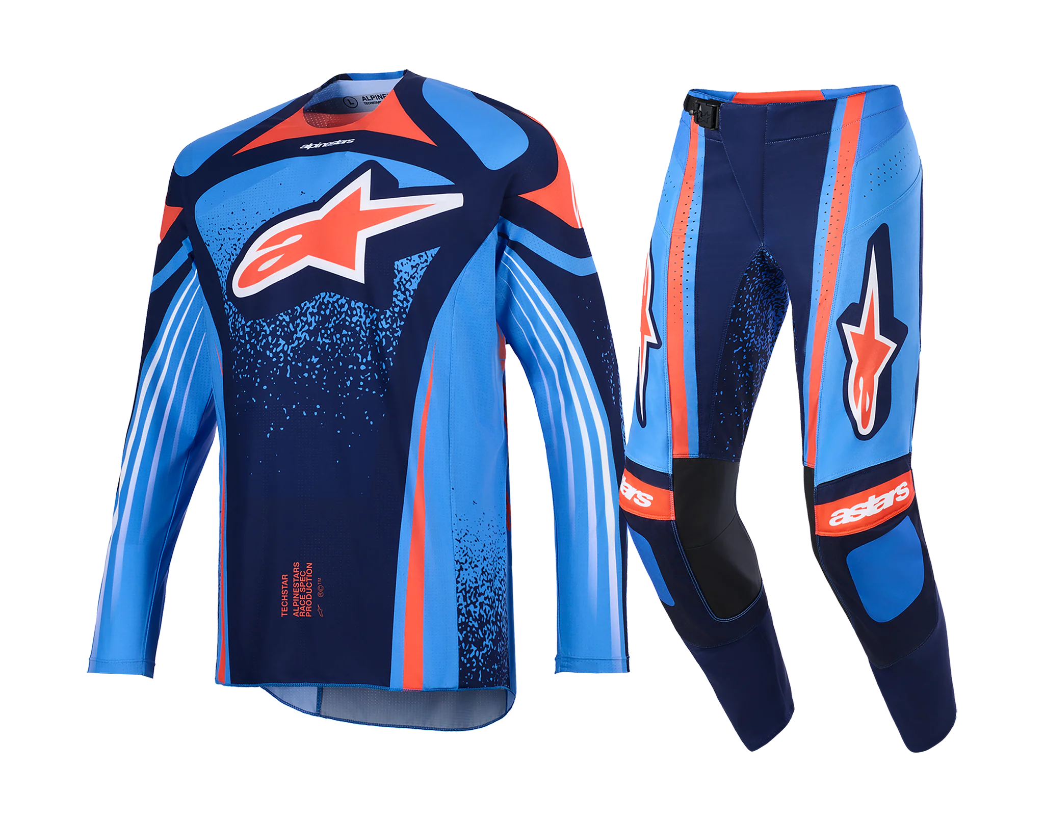 Alpinestars Crosskleding 2026 Techstar Nomur - Donker Navy / Oranje / Ucla / Blauw