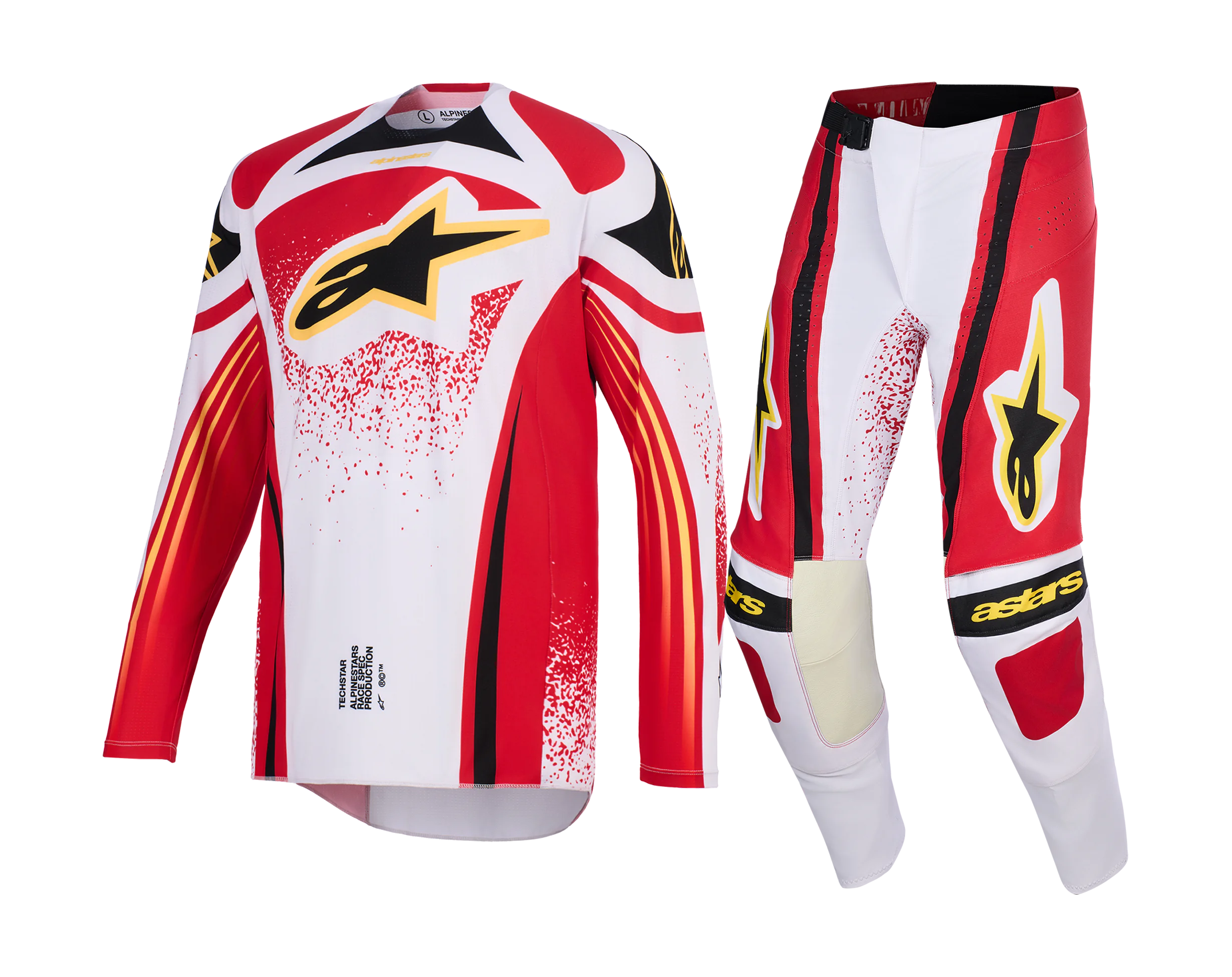 Alpinestars Crosskleding 2026 Techstar Nomur - Licht Grijs / Rood / Zwart