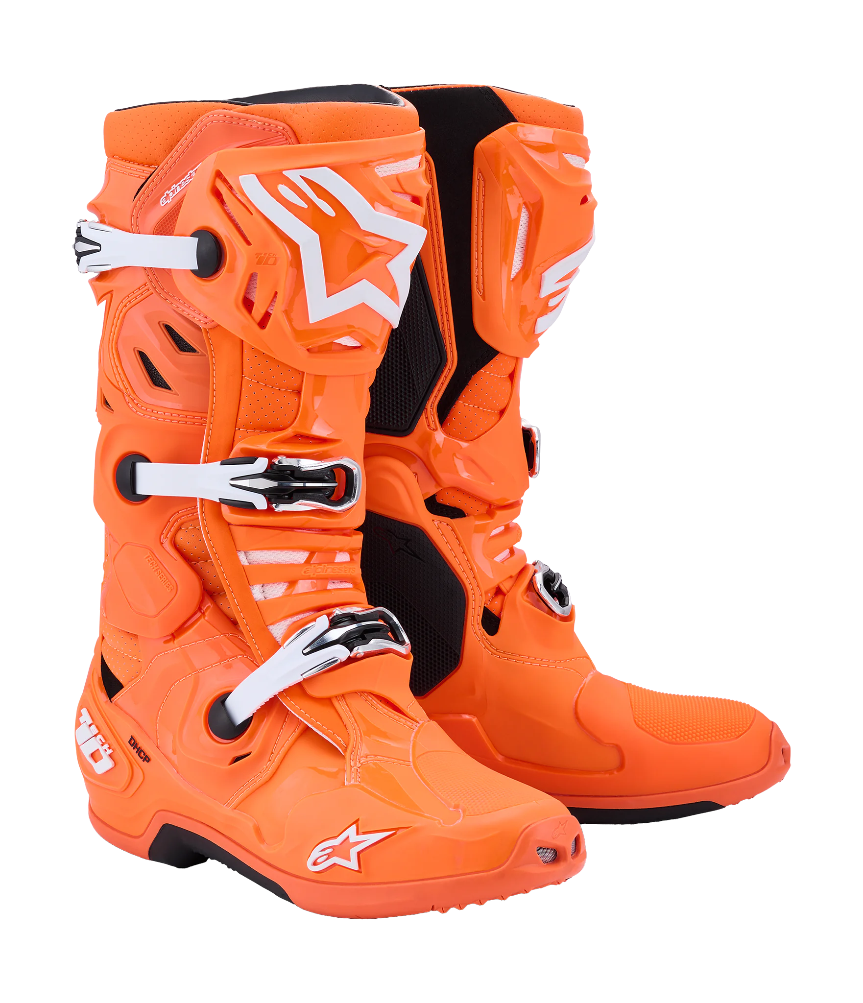 Alpinestars Crosslaarzen Tech 10 Supervented - Fluo Oranje / Zwart / Wit