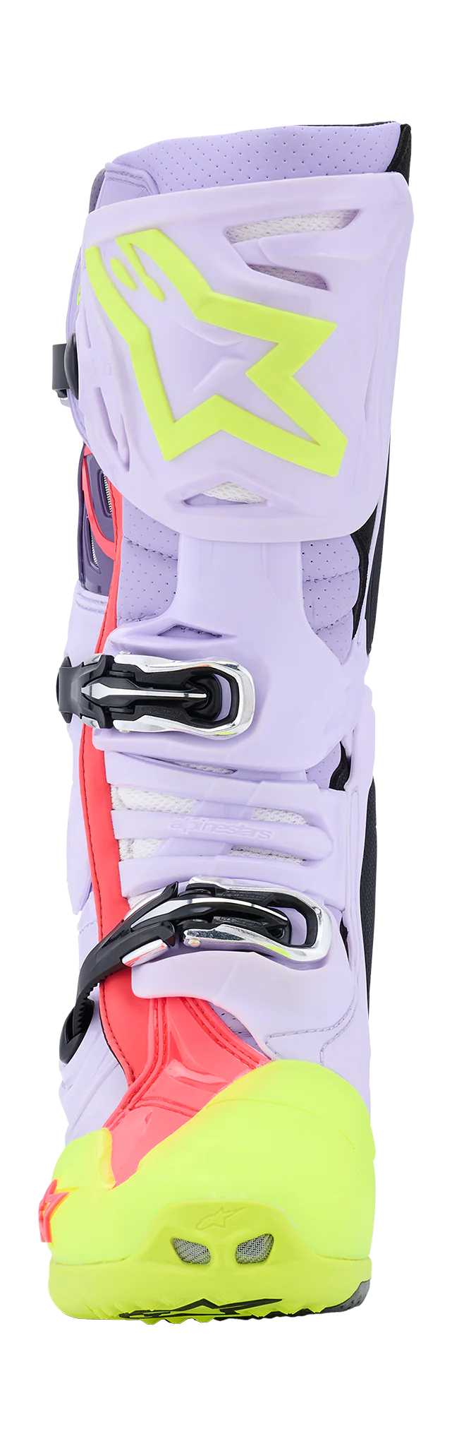 Alpinestars Crosslaarzen Tech 10 Supervented - Paars/ Fluo Geel / Diva / Roze