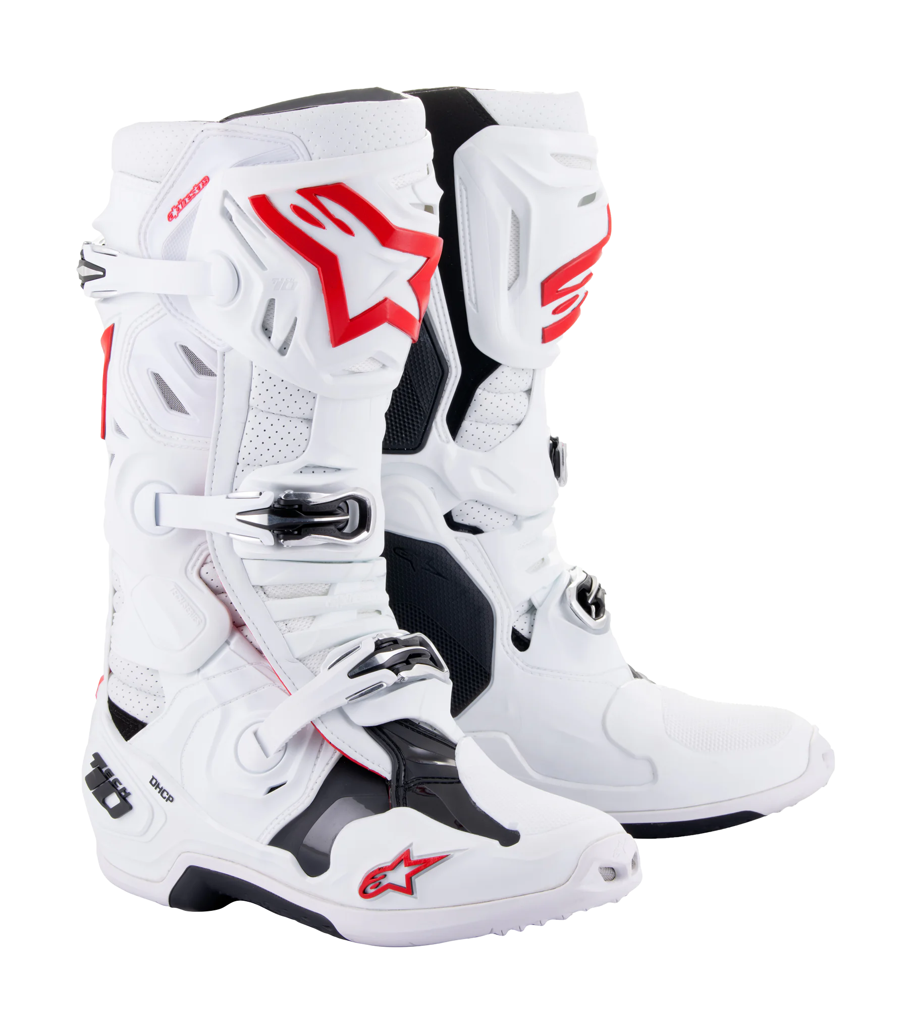 Alpinestars Crosslaarzen Tech 10 Supervented - Wit / Rood