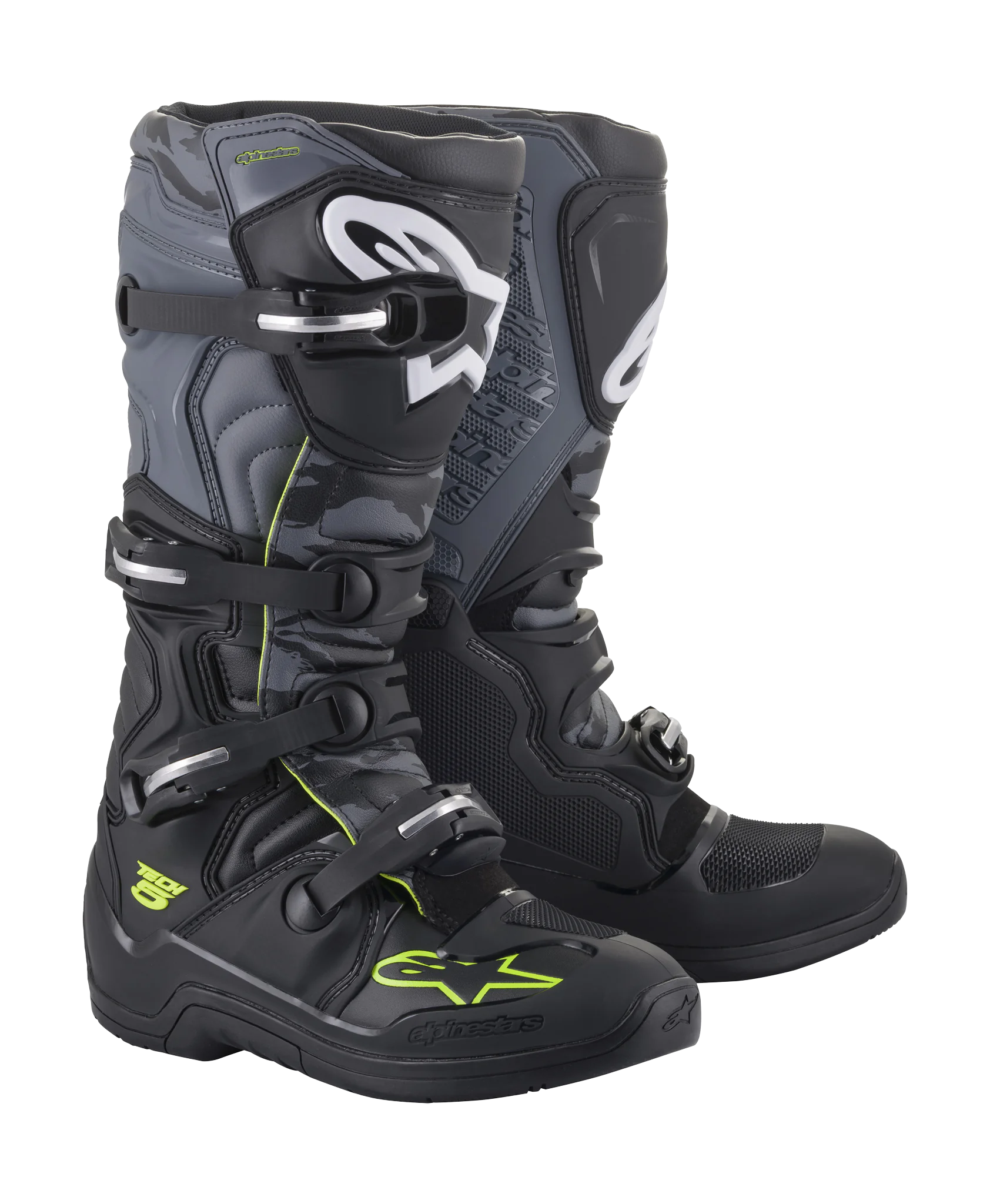 Alpinestars Crosslaarzen Tech 5 - Zwart / Grijs / Fluo Geel