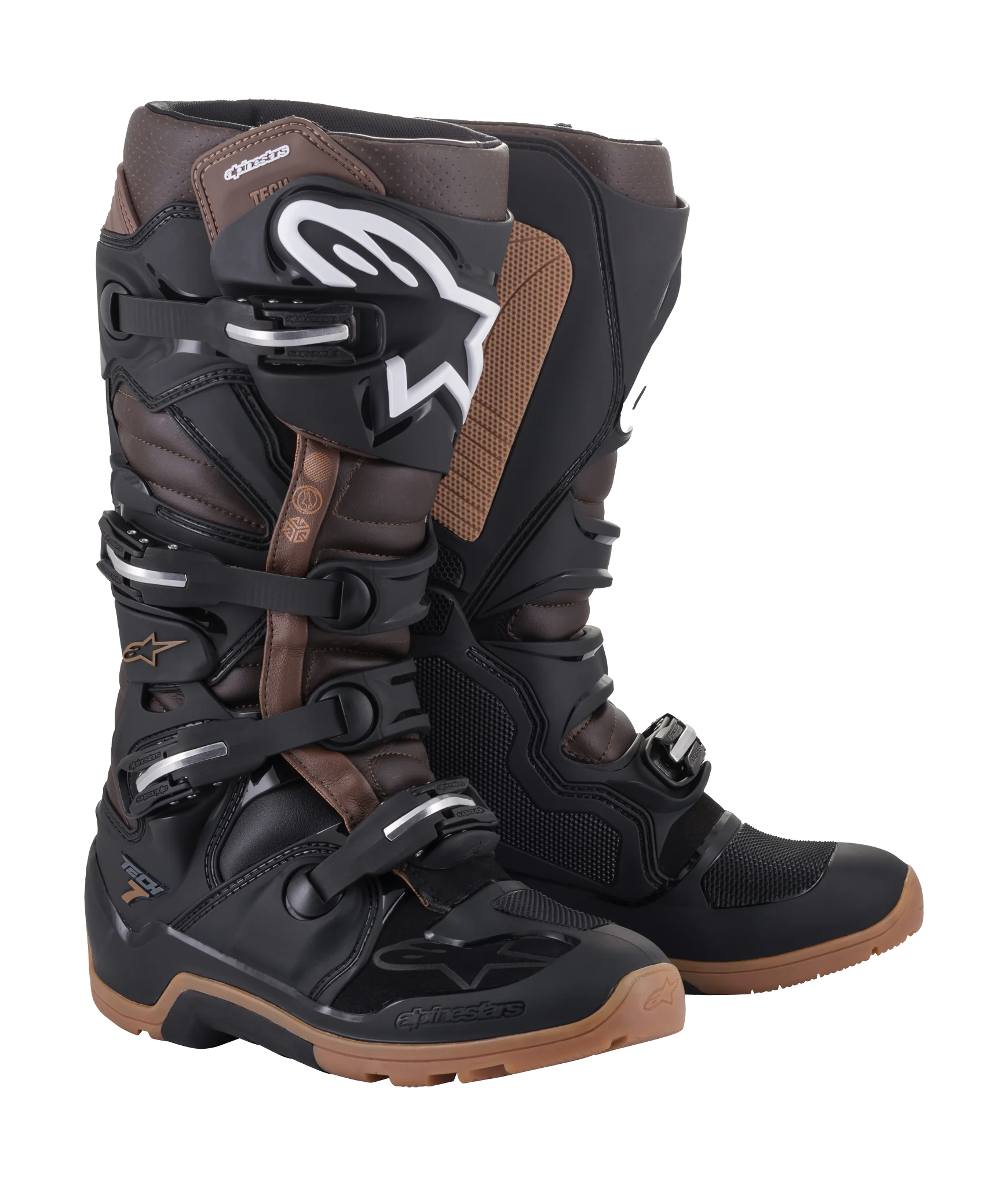 Alpinestars Crosslaarzen Tech 7 Enduro - Zwart / Donker Bruin