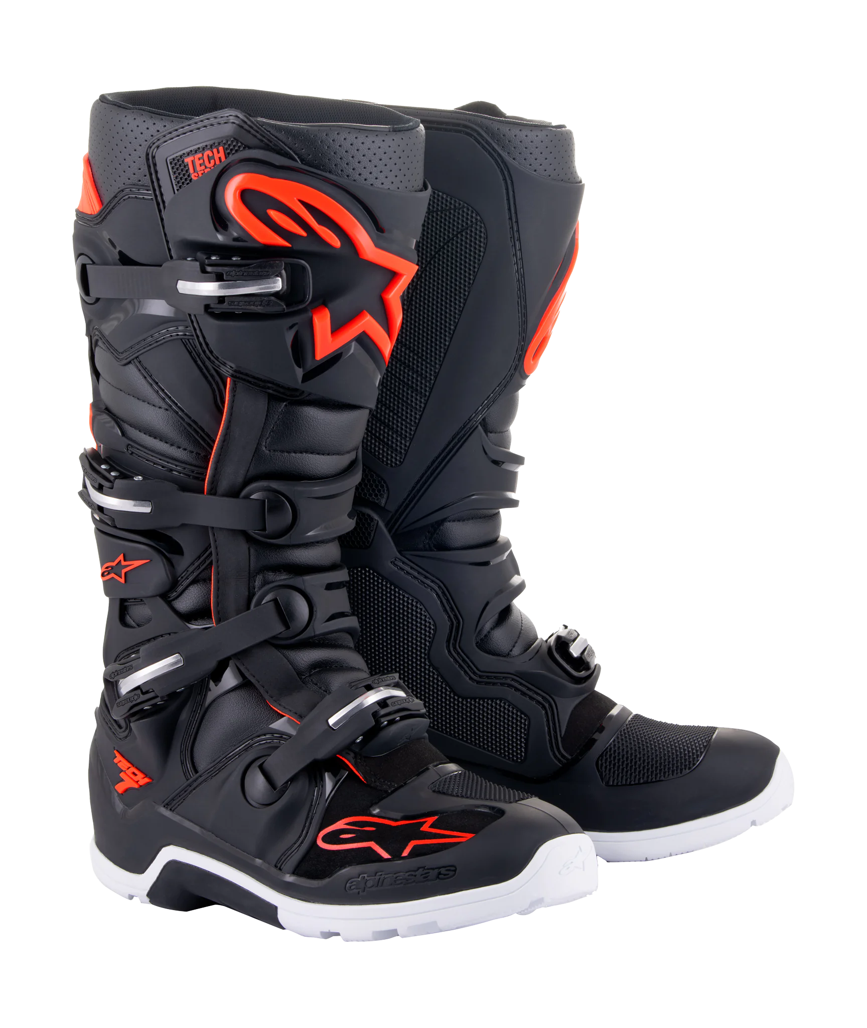 Alpinestars Crosslaarzen Tech 7 Enduro - Zwart / Fluo Rood