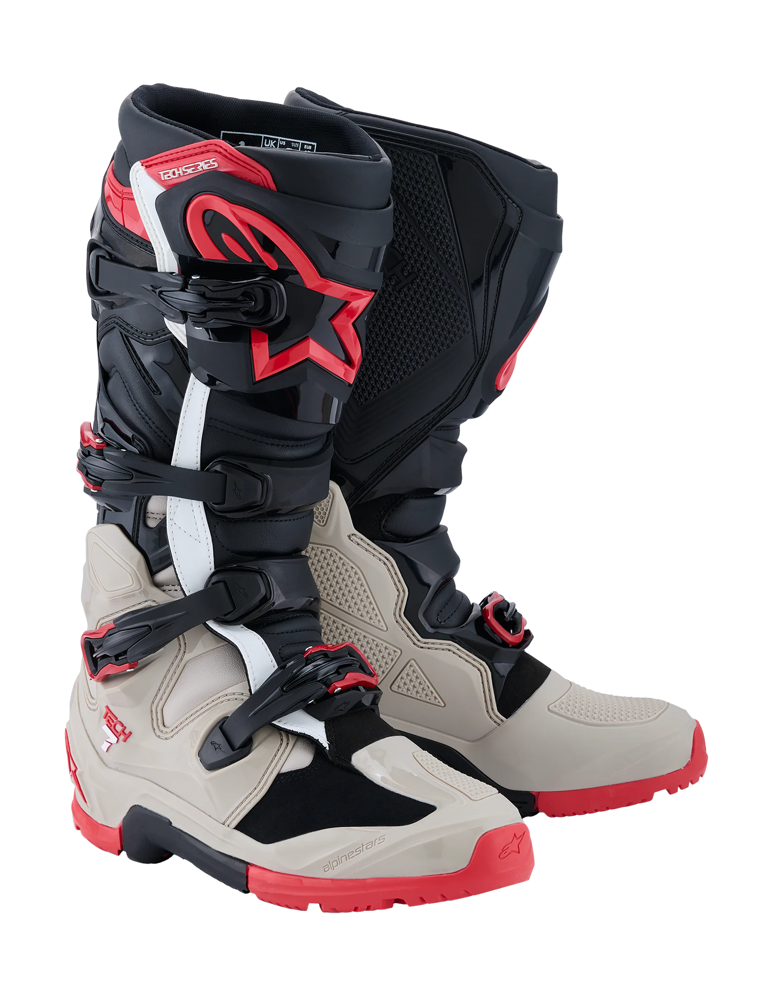 Alpinestars Crosslaarzen Tech 7 Enduro - Zwart / Licht Grijs / Rood
