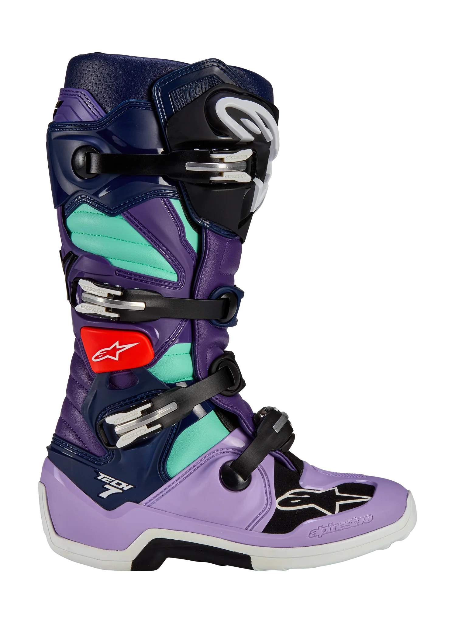 Alpinestars Crosslaarzen Tech 7 LE Imperial - Paars / Blauw / Zwart