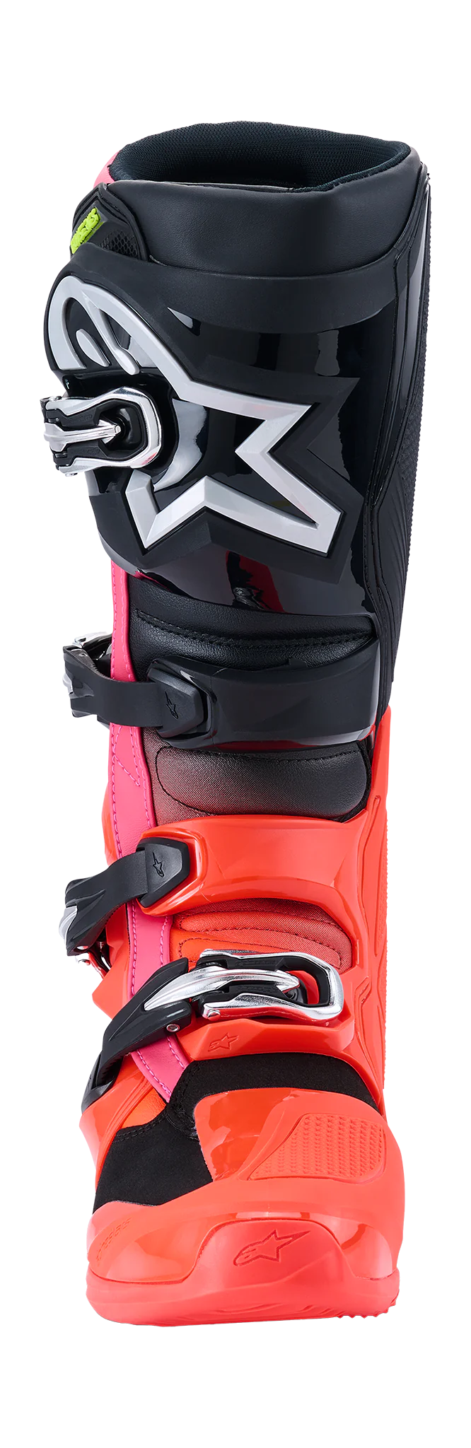 Alpinestars Crosslaarzen Tech 7 - Zwart / Fluo Rood / Fluo Roze