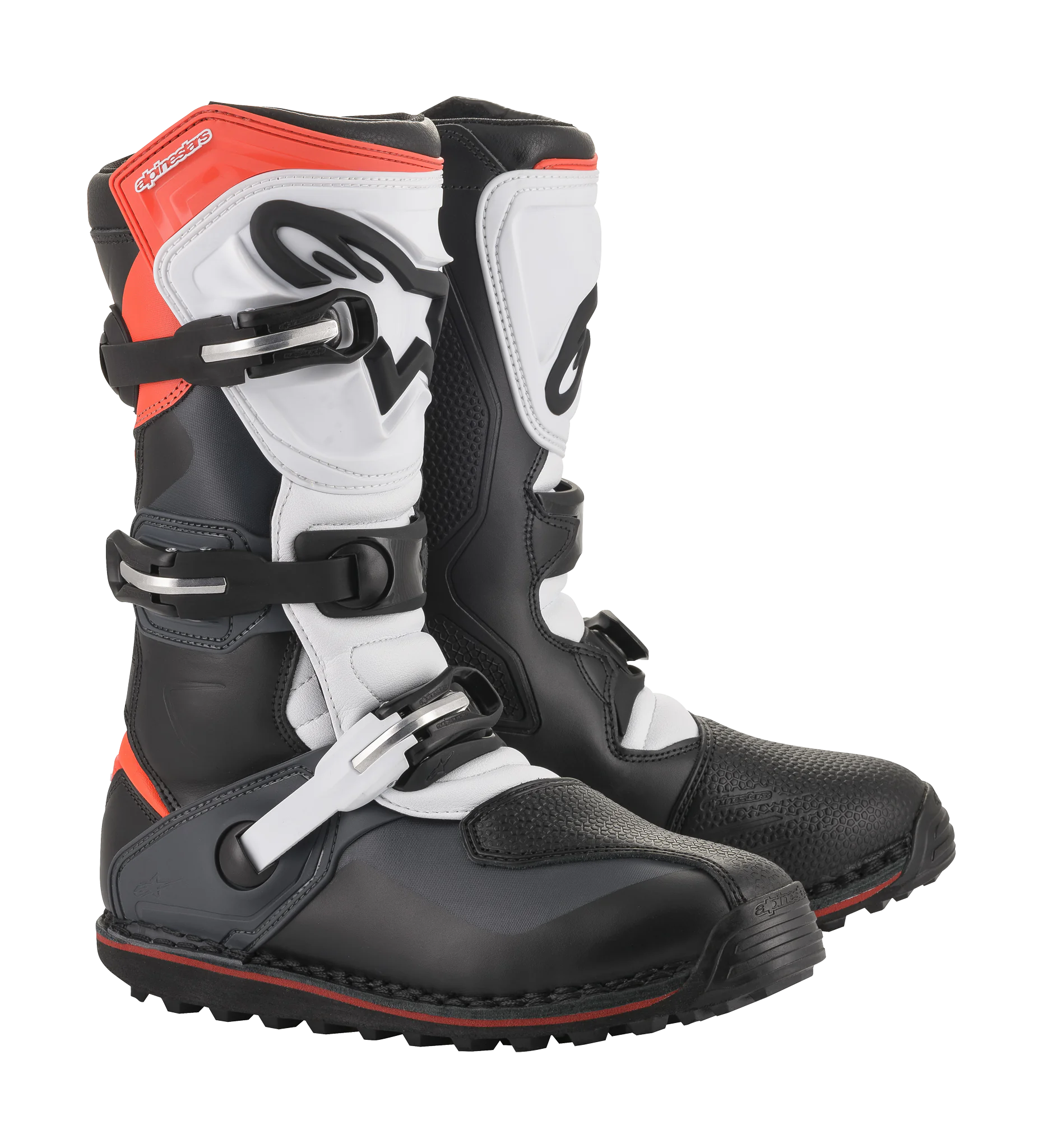 Alpinestars Crosslaarzen Tech-T - Zwart / Grijs / Fluo Rood
