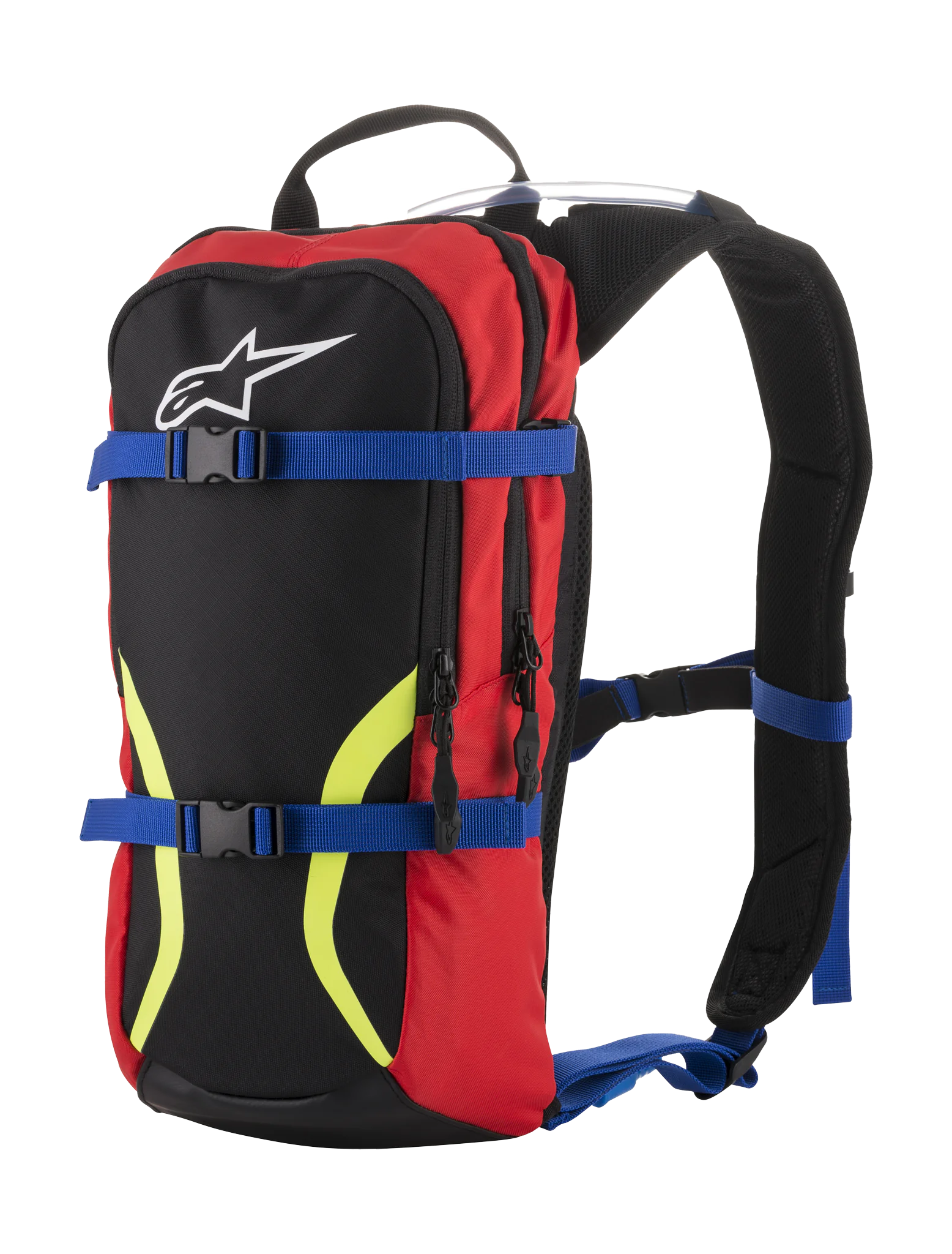 Alpinestars Drinkrugzak Iguana Hydration - Zwart / Blauw / Rood / Geel Fluo - 6 L + 1,5 L