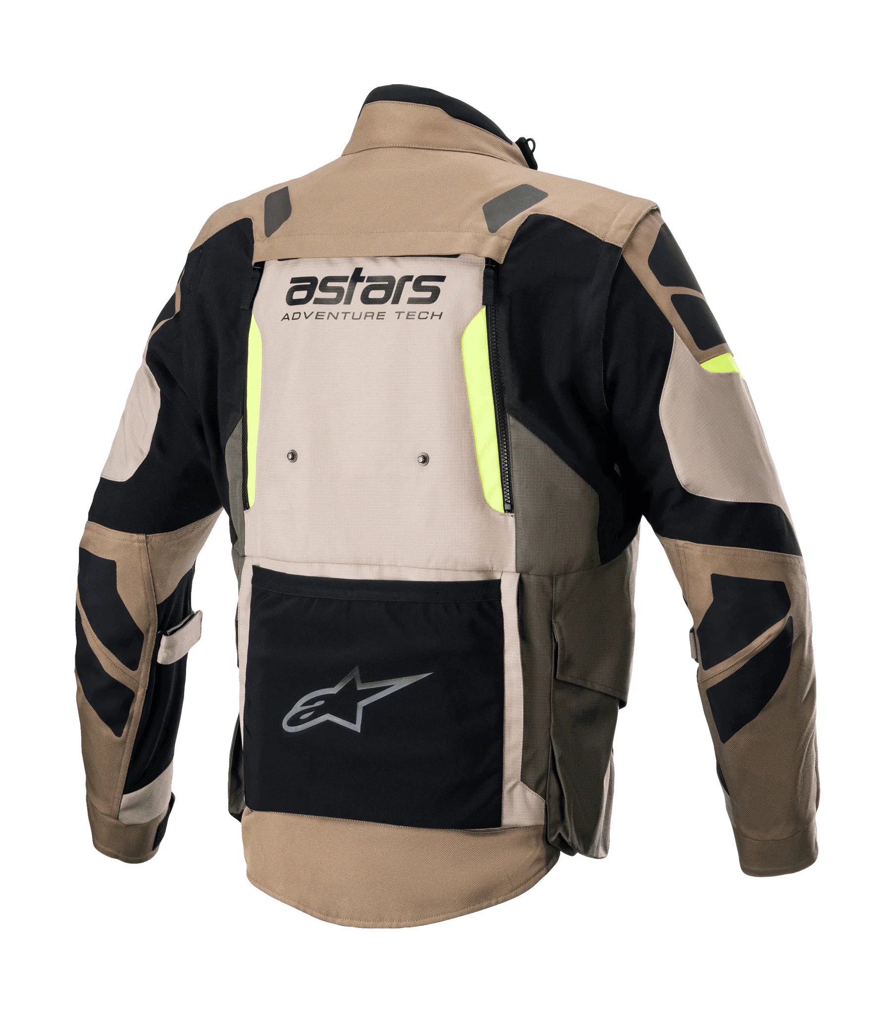 Alpinestars Enduro Jas Halo Drystar - Donker Khaki / Sand / Fluo Geel
