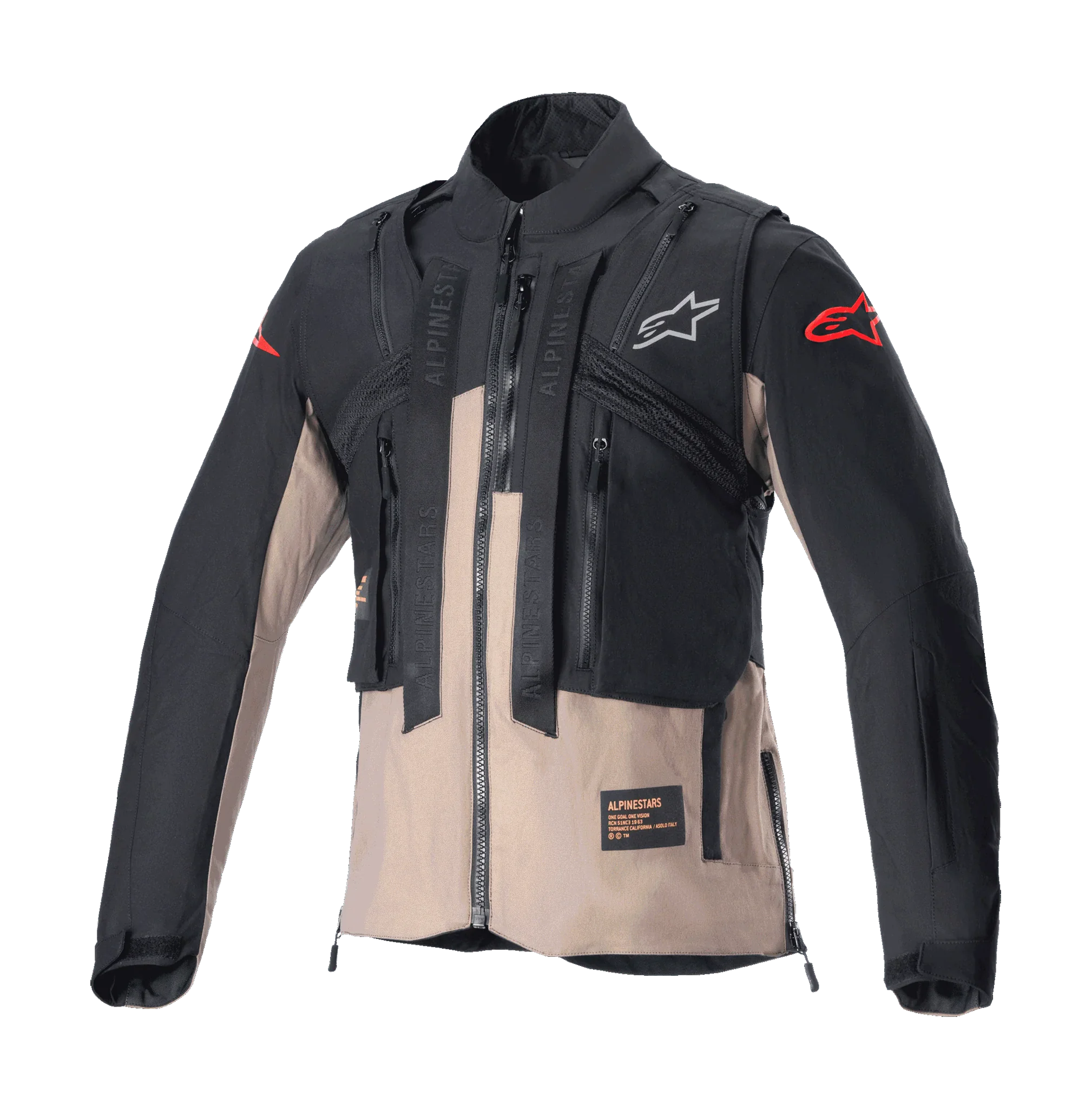 Alpinestars Enduro Jas Techdura - Zwart / Falcon / Bruin