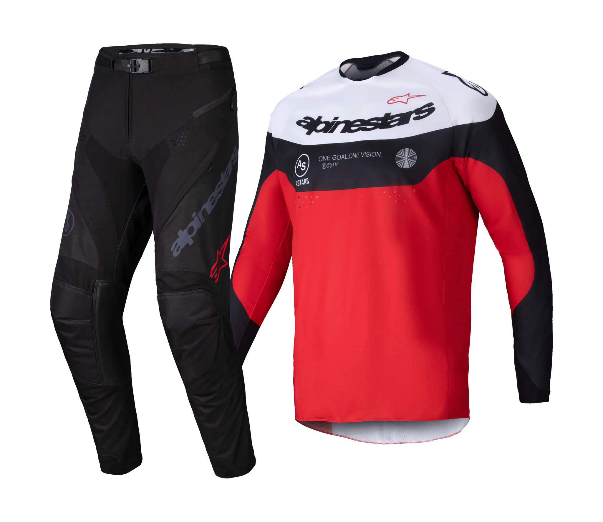 Alpinestars Enduro Kleding Pro-Dura - Zwart / Rood / Wit / Blauw