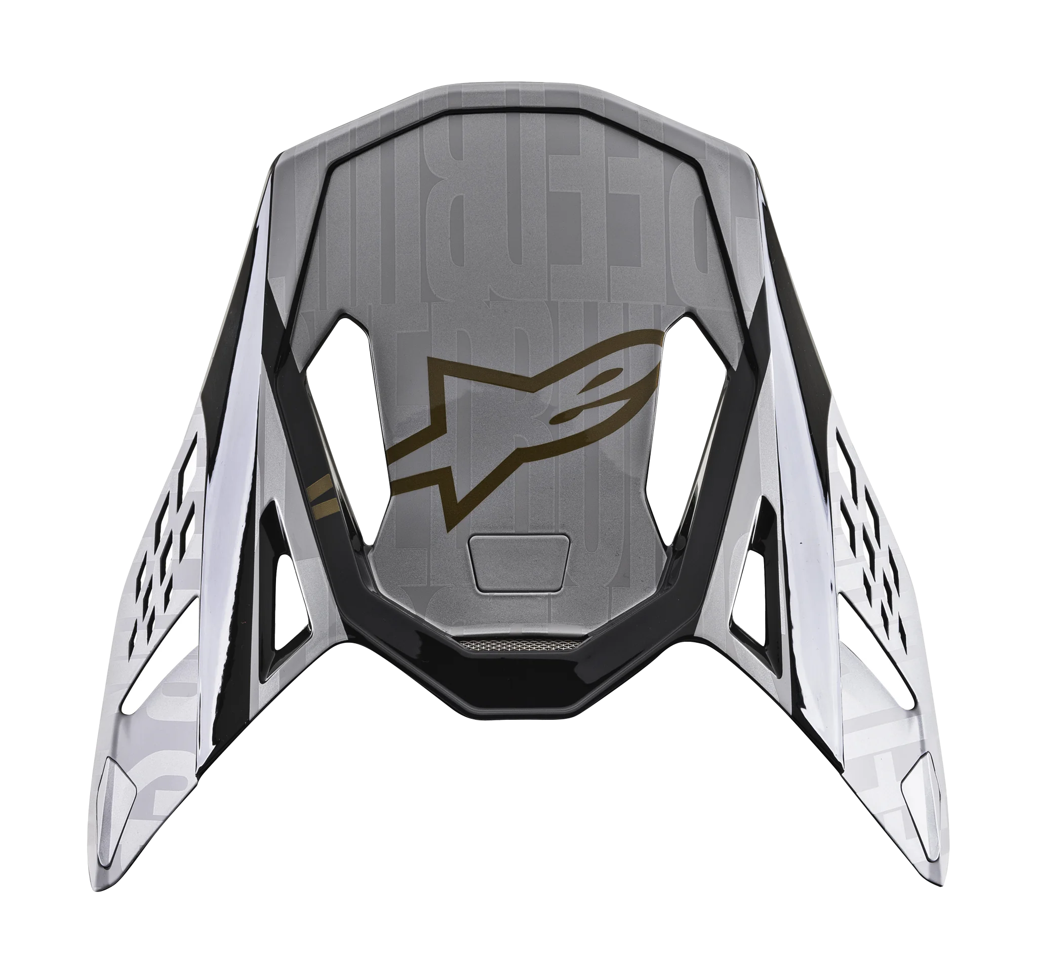 Alpinestars Helmklep S-M10 22.05 Alloy - Zilver / Carbon Zwart / Goud