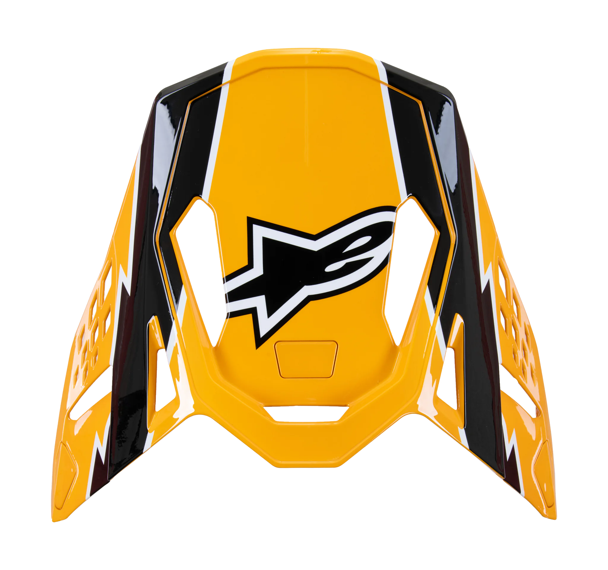 Alpinestars Helmklep S-M10 Ampress - Glans Zwart / Geel