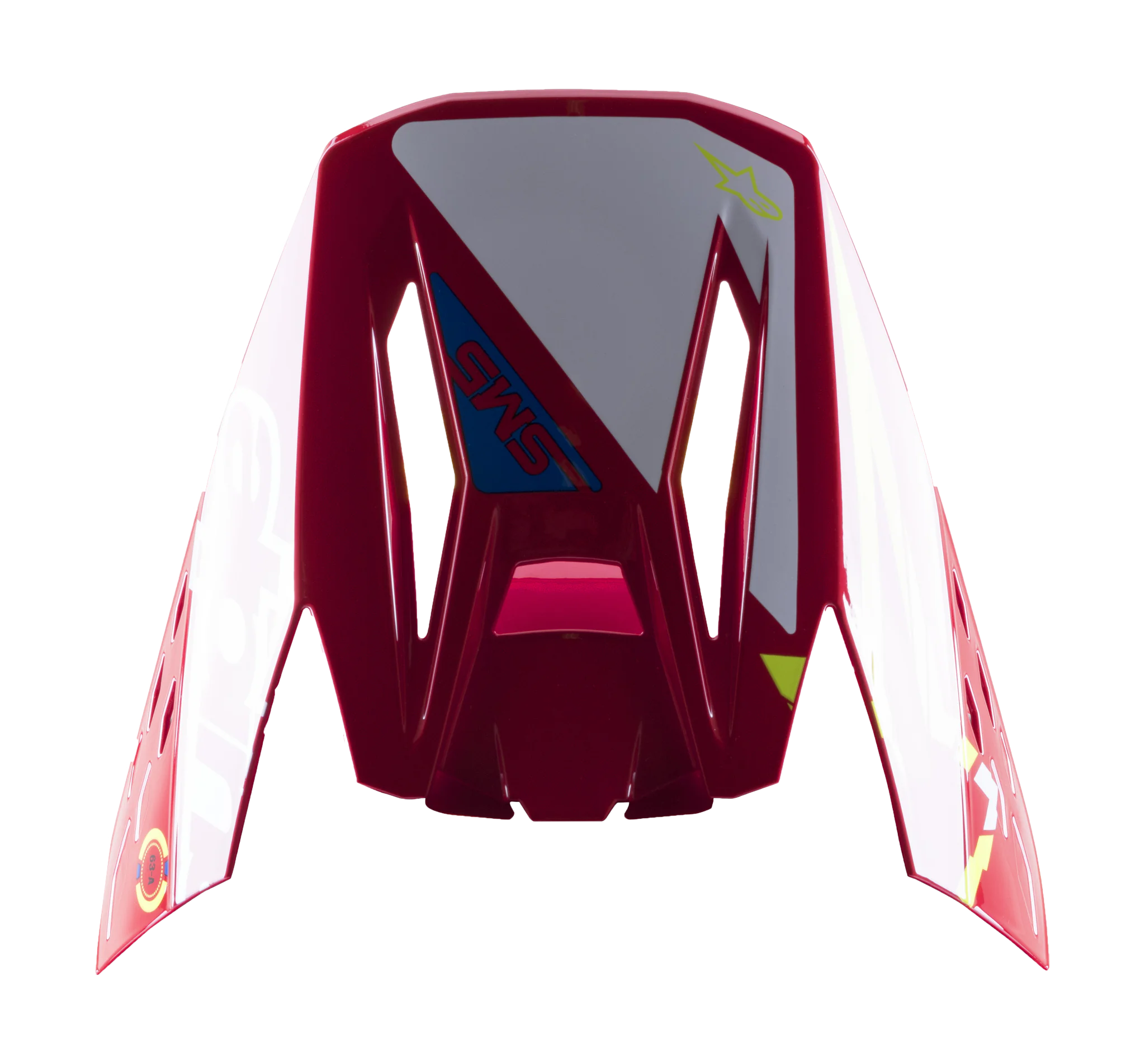 Alpinestars Helmklep S-M5 22.05 Action - Rood / Wit / Fluo Geel