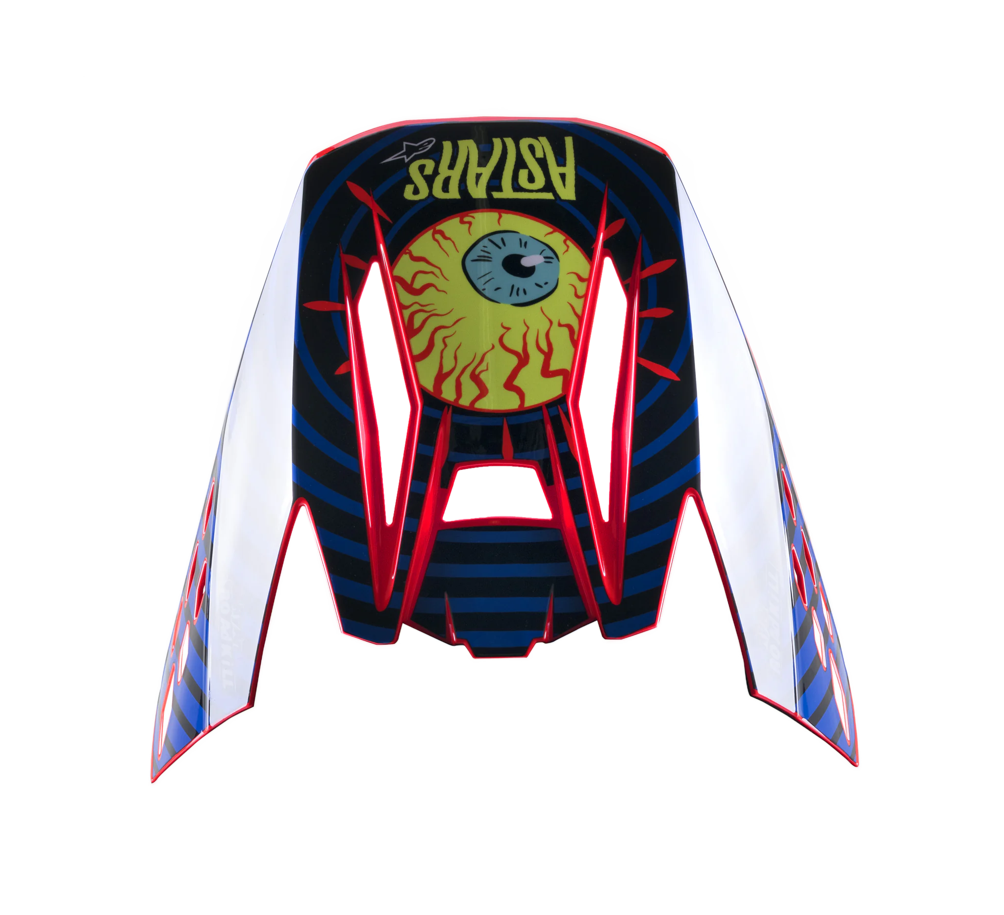Alpinestars Helmklep S-M5 22.05 Solar Flare - Zwart / Blauw / Fluo Rood