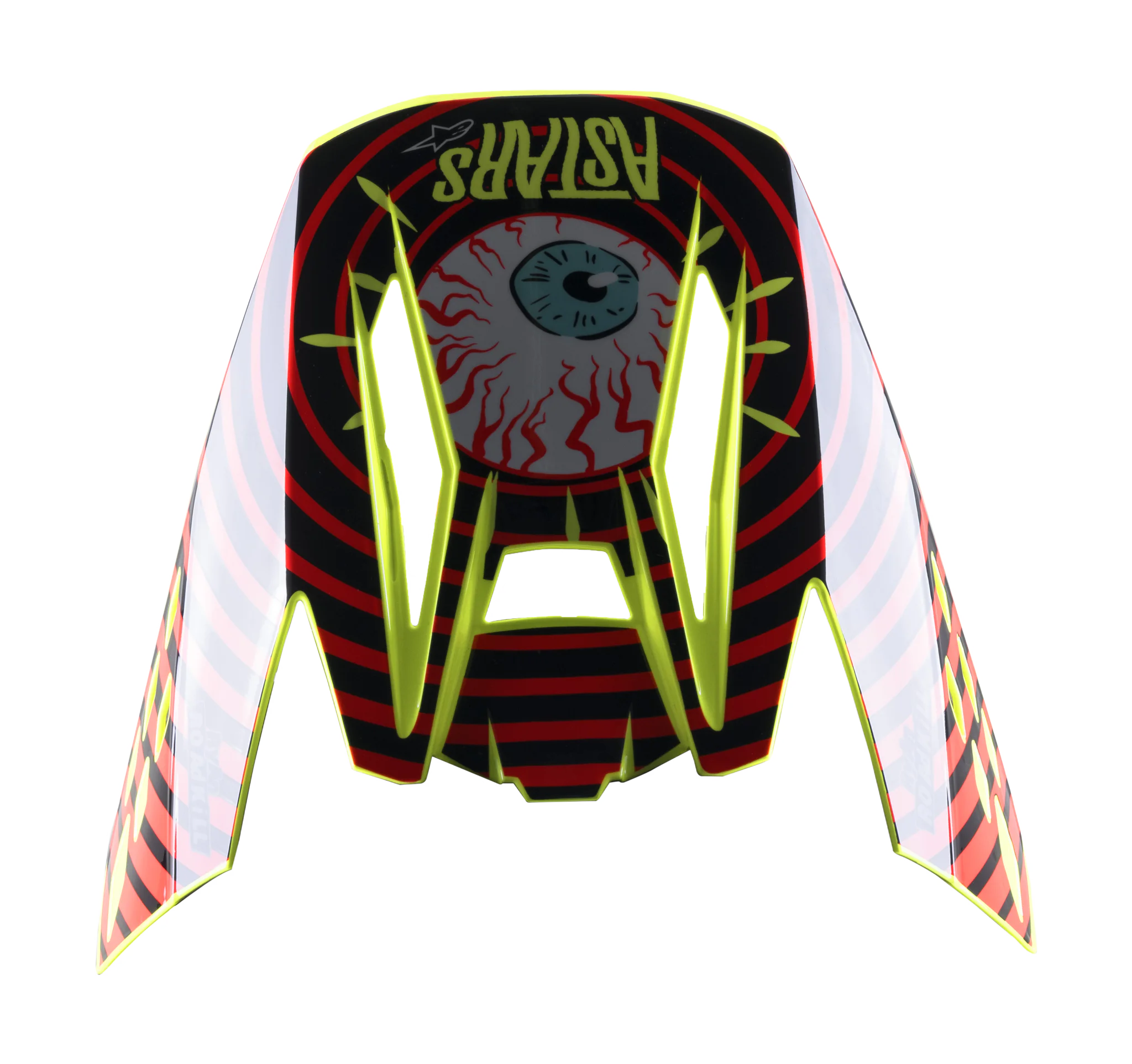 Alpinestars Helmklep S-M5 22.05 Solar Flare - Zwart / Rood / Fluo Geel