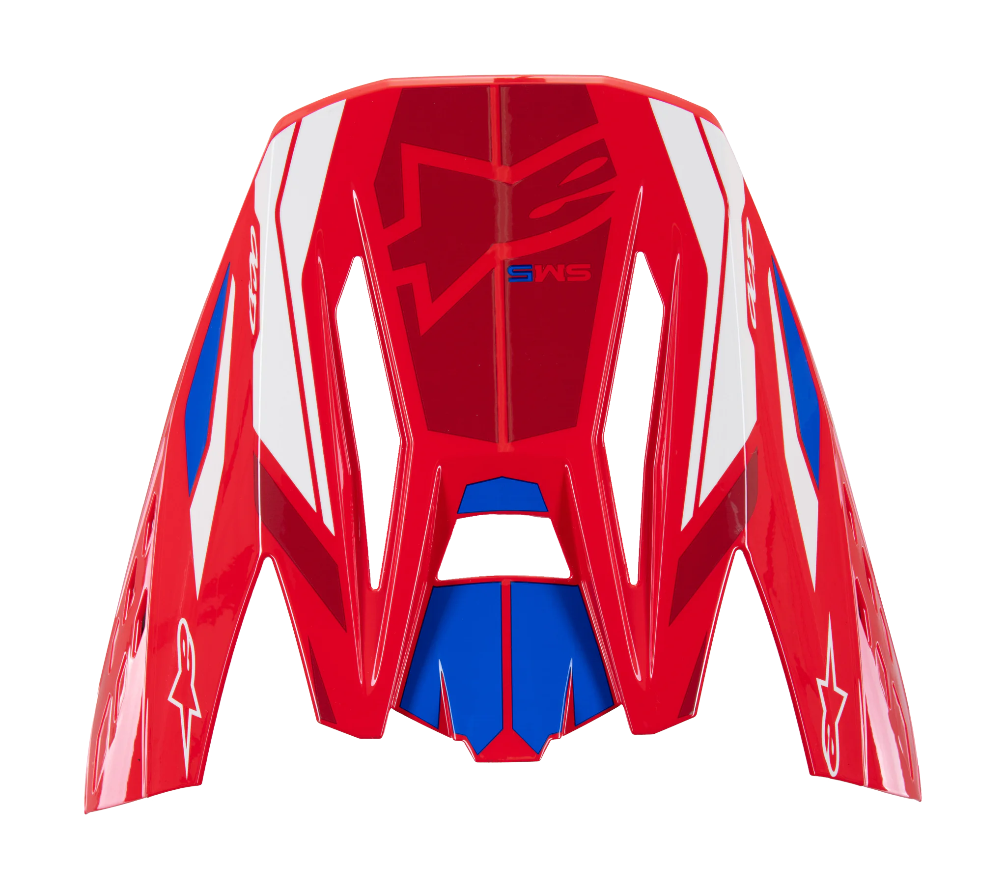 Alpinestars Helmklep S-M5 Action 2 - Glans Rood / Blauw