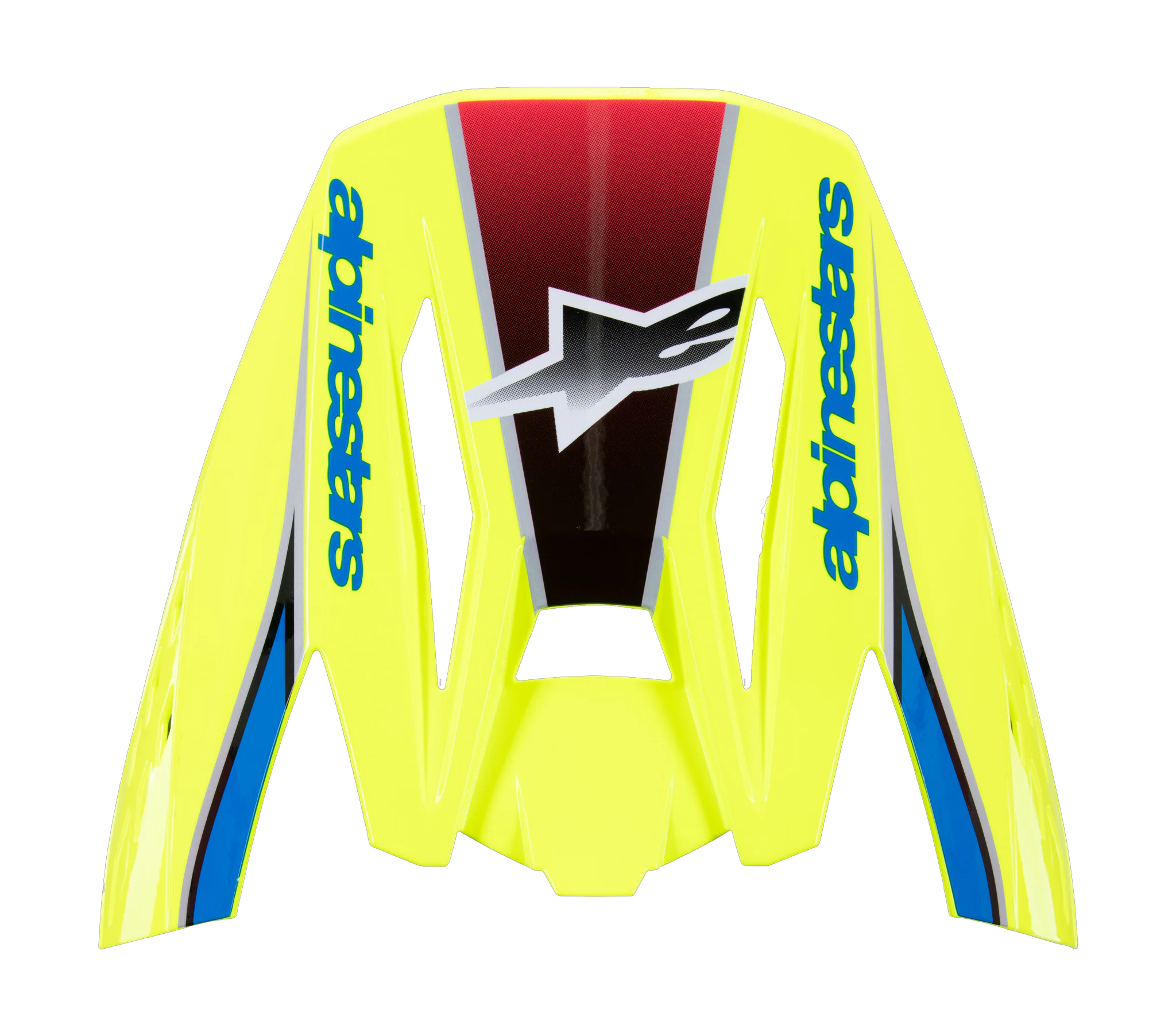 Alpinestars Helmklep S-M5 Sail - Glans Fluo Geel / Blauw / Zilver