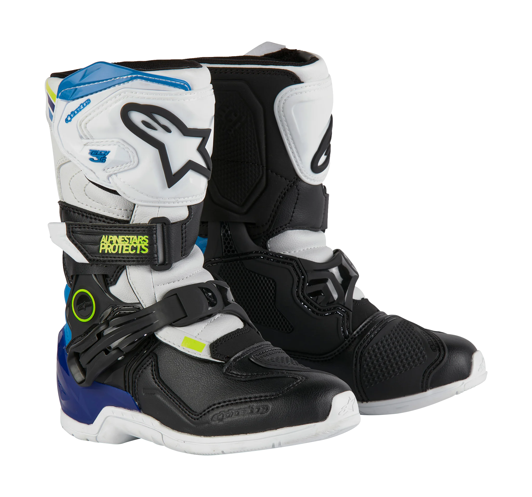 Alpinestars Kids Crosslaarzen Tech 3S - Wit / Zwart / Blauw