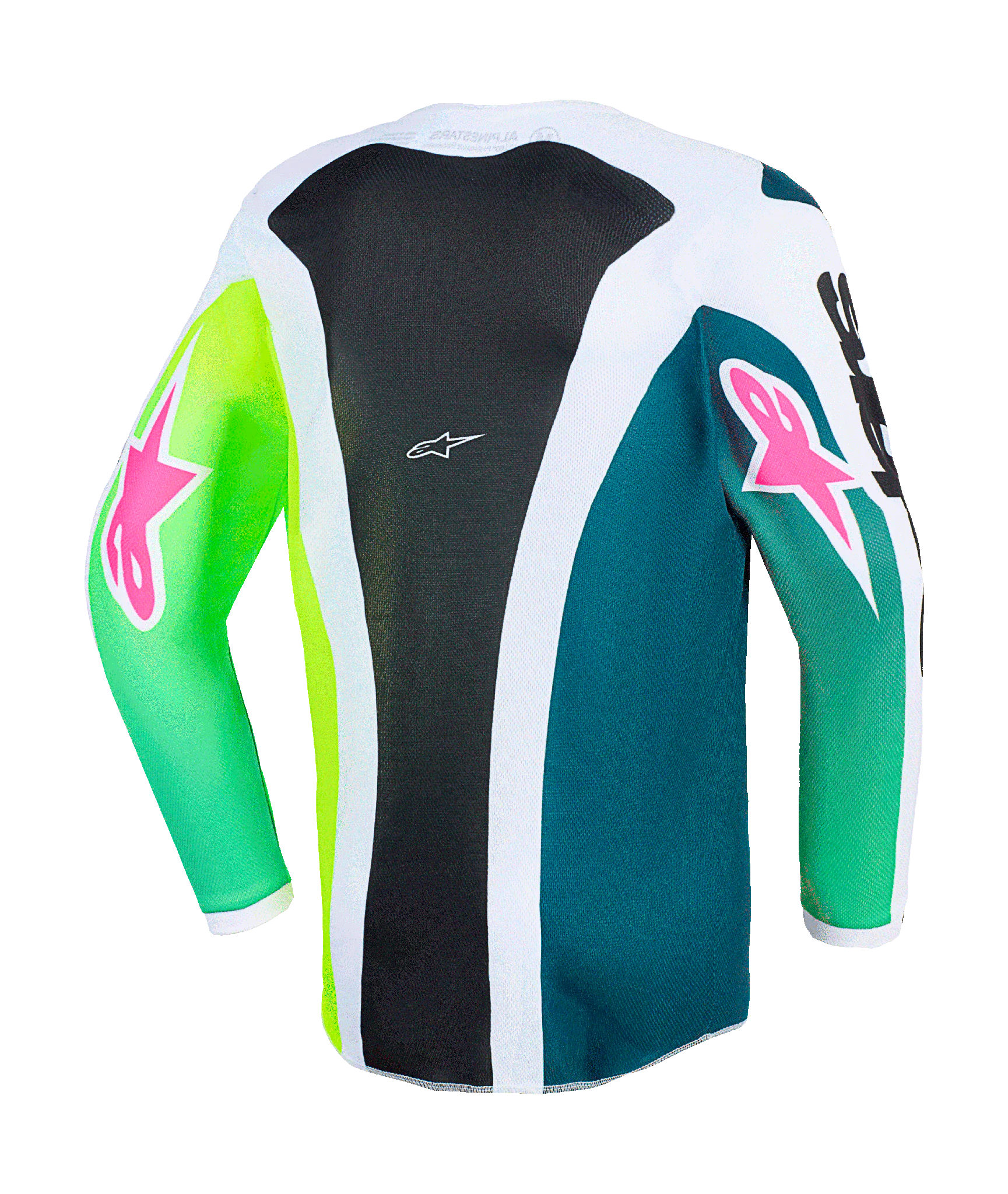 Alpinestars Kinder Cross Shirt 2026 Fluid Portl - Groen / Wit / Zwart