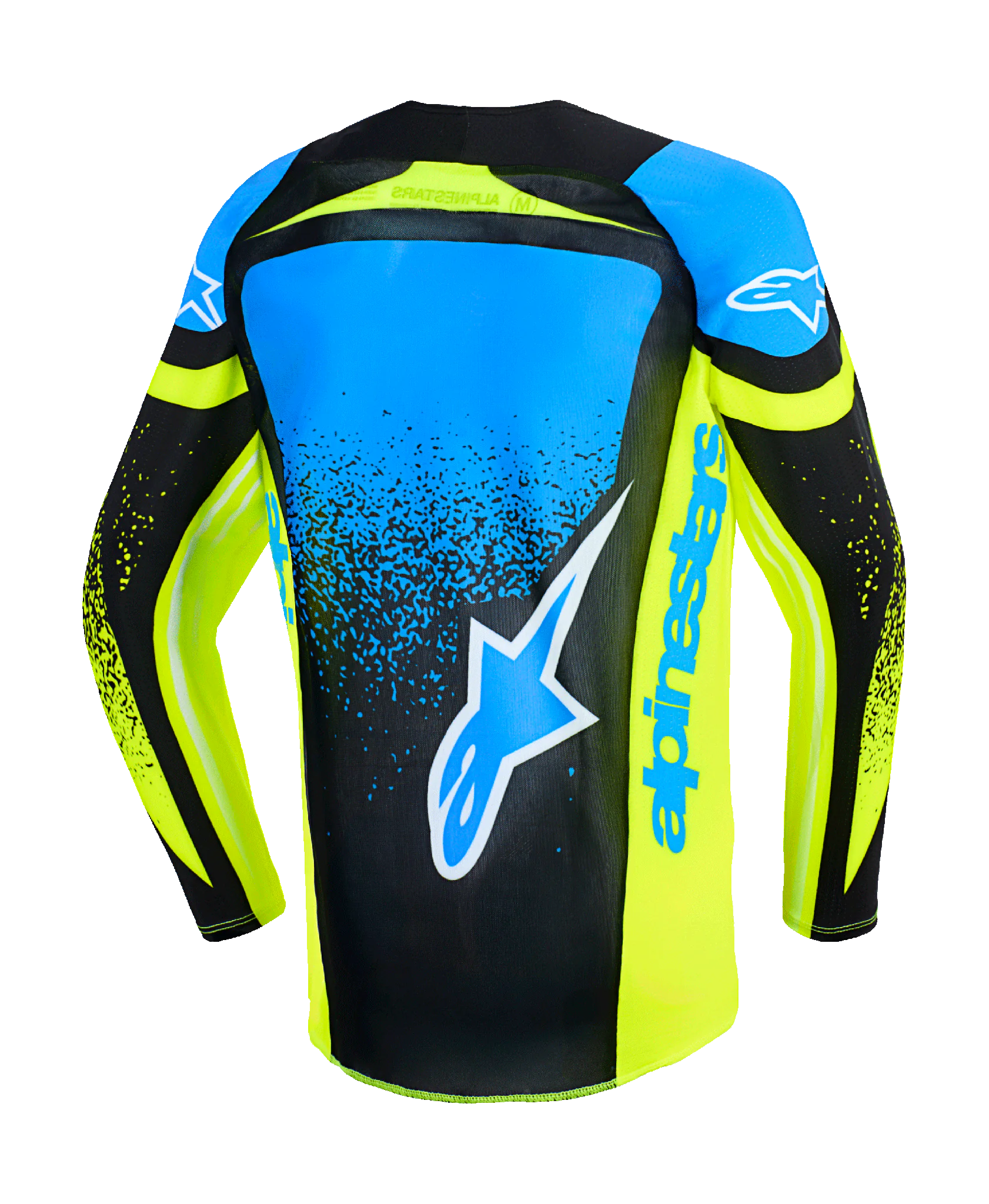 Alpinestars Kinder Cross Shirt 2026 Supertech Nomur - Donker Navy / Fluo Geel / Ucla / Blauw