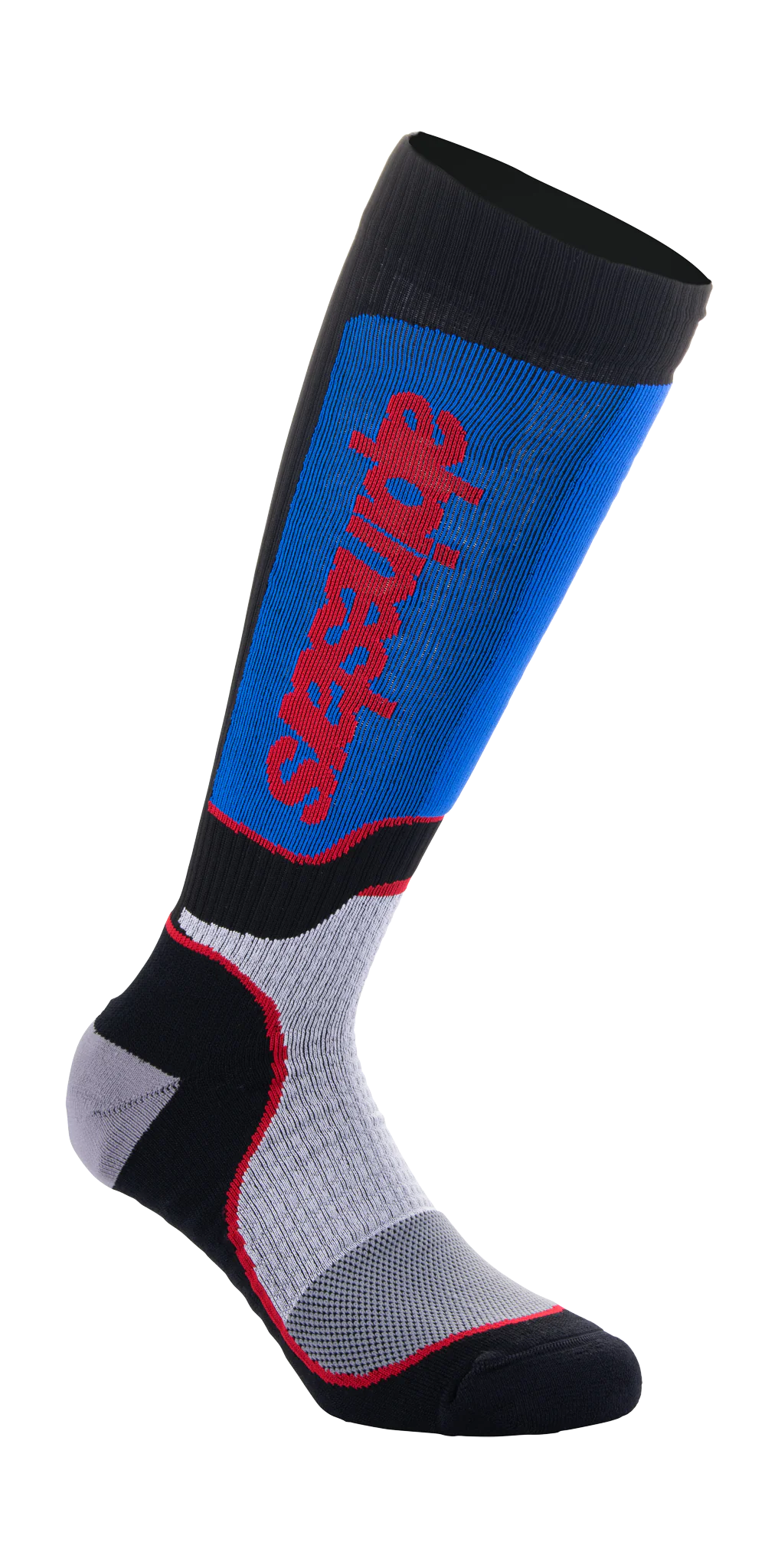 Alpinestars Kinder Cross Sokken MX PLUS - Zwart / Wit / Royal Blauw