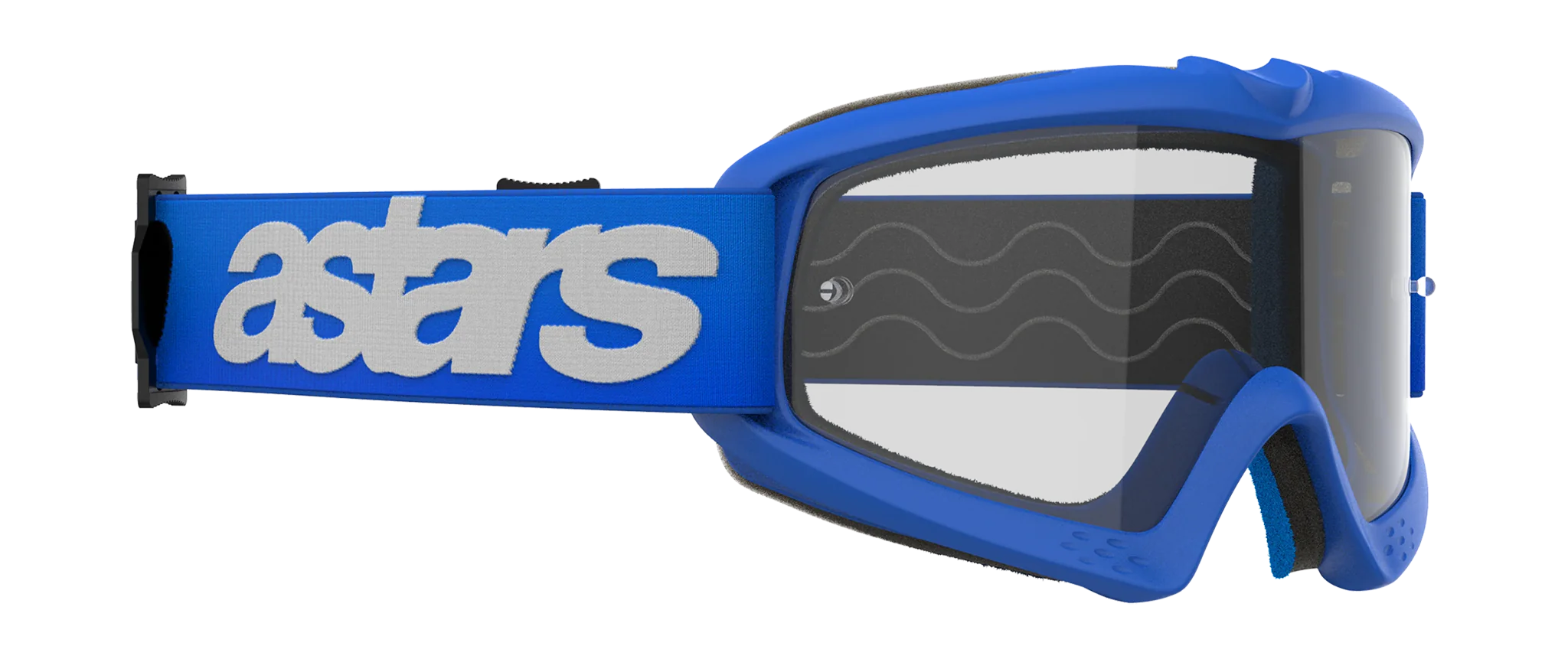 Alpinestars Kinder Crossbril Vision Blaze - Blauw - Clear Lens