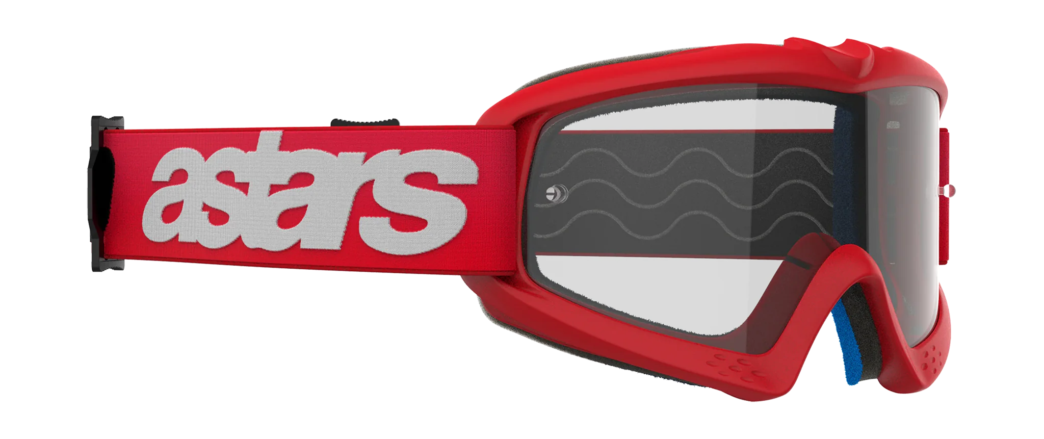 Alpinestars Kinder Crossbril Vision Blaze - Rood - Clear Lens